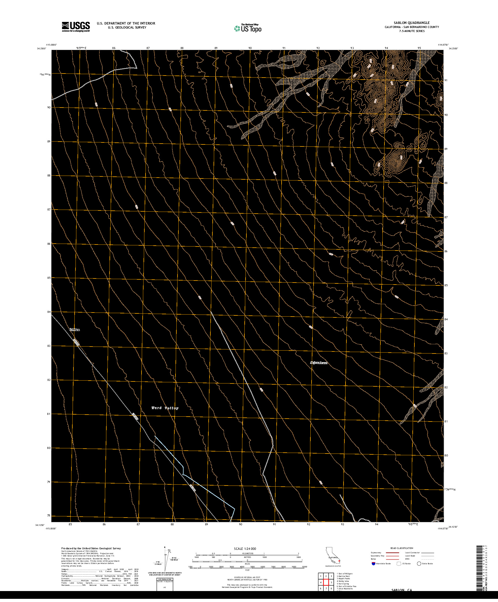 US TOPO 7.5-MINUTE MAP FOR SABLON, CA