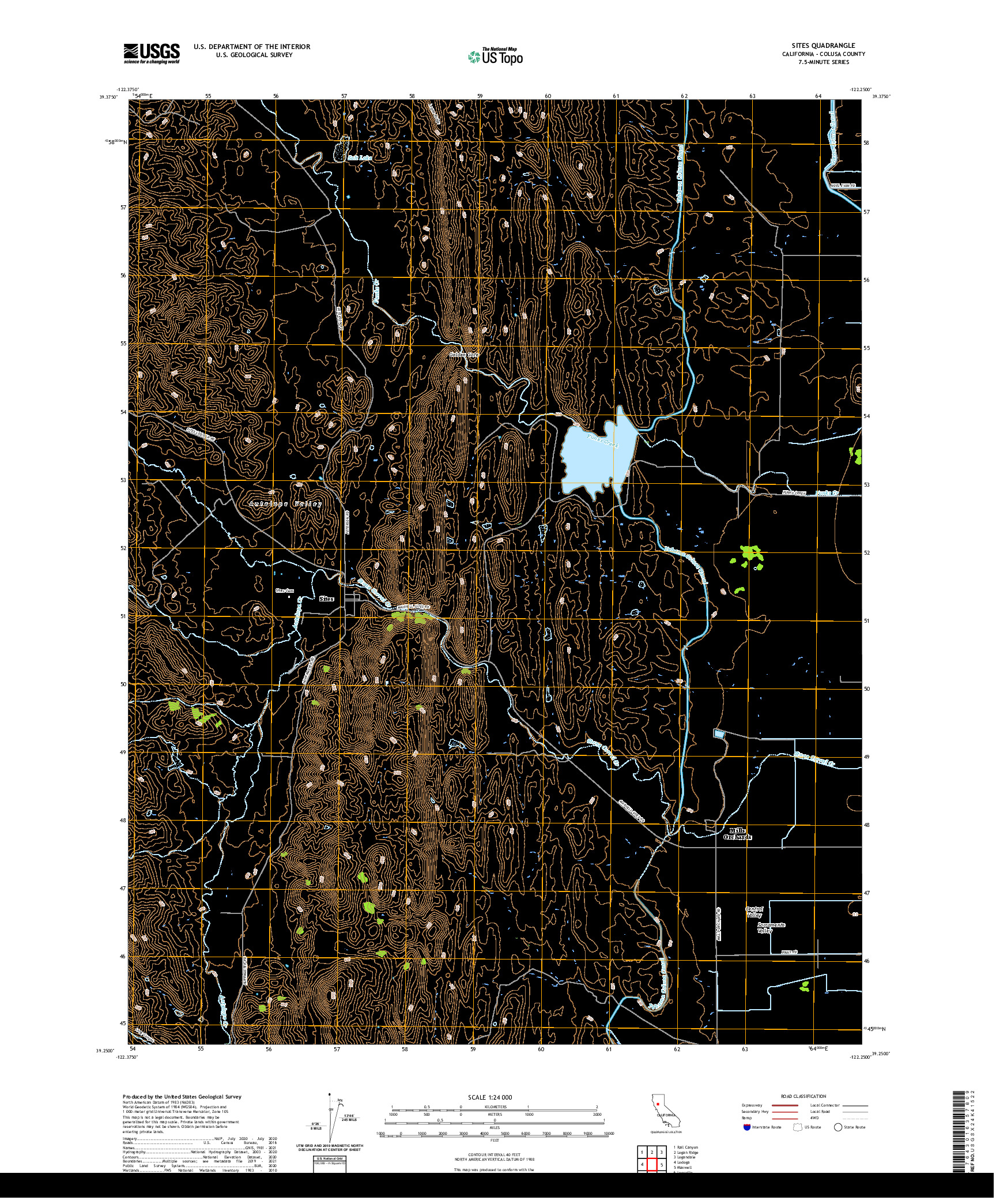 US TOPO 7.5-MINUTE MAP FOR SITES, CA