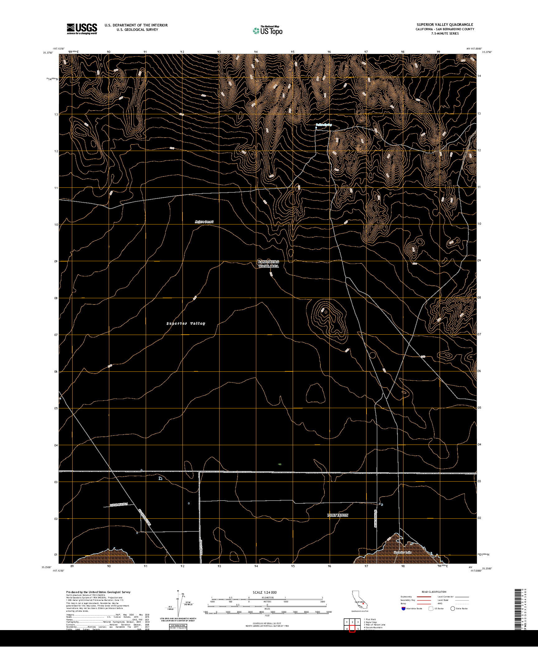 US TOPO 7.5-MINUTE MAP FOR SUPERIOR VALLEY, CA