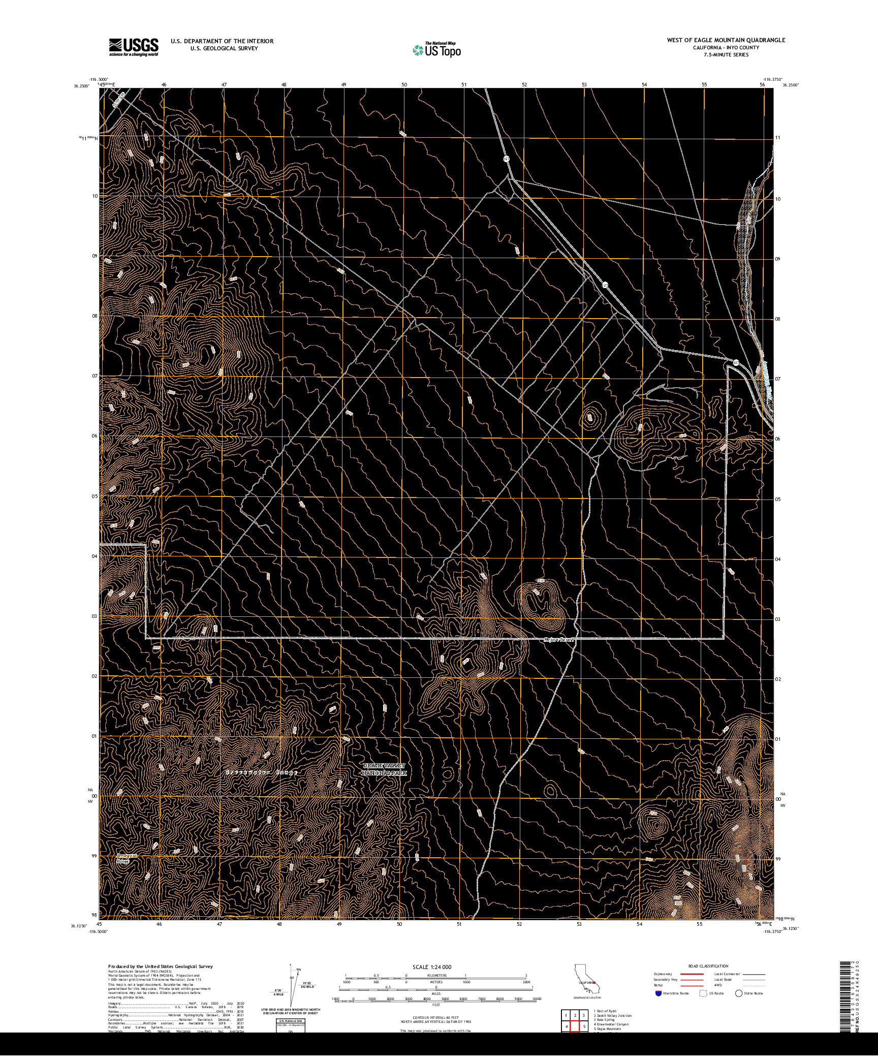 US TOPO 7.5-MINUTE MAP FOR WEST OF EAGLE MOUNTAIN, CA