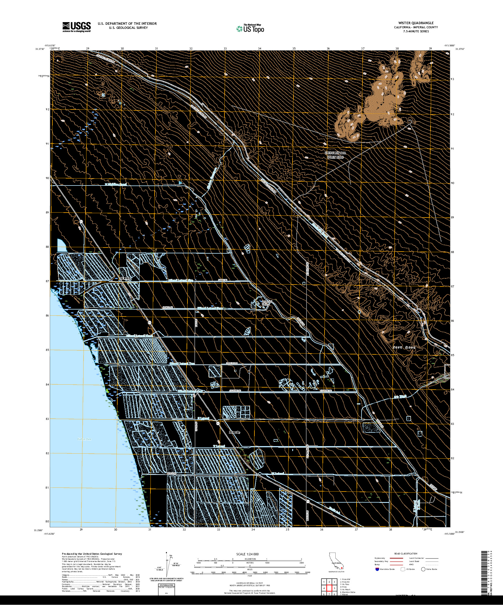 US TOPO 7.5-MINUTE MAP FOR WISTER, CA