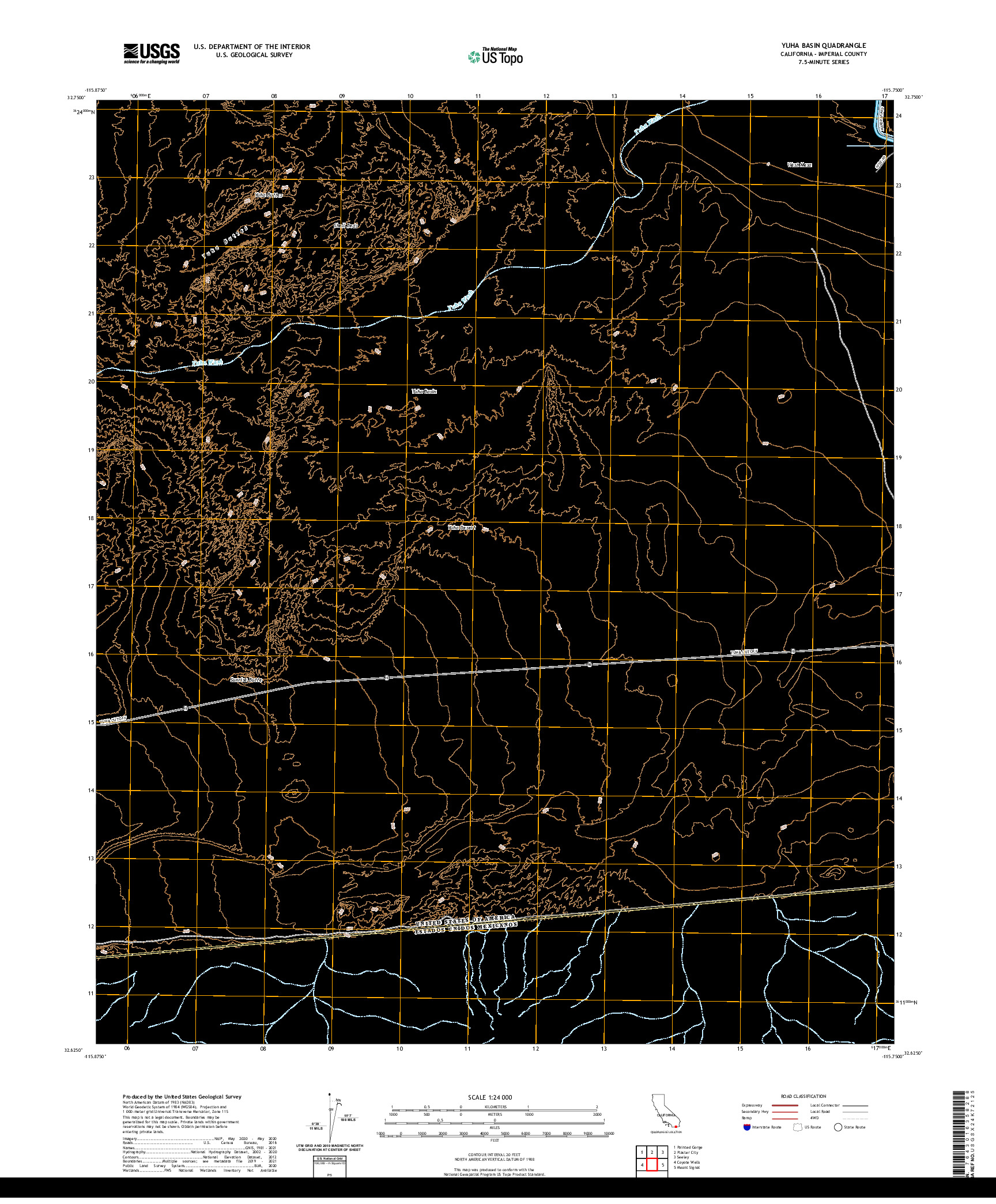 US TOPO 7.5-MINUTE MAP FOR YUHA BASIN, CA,BCN