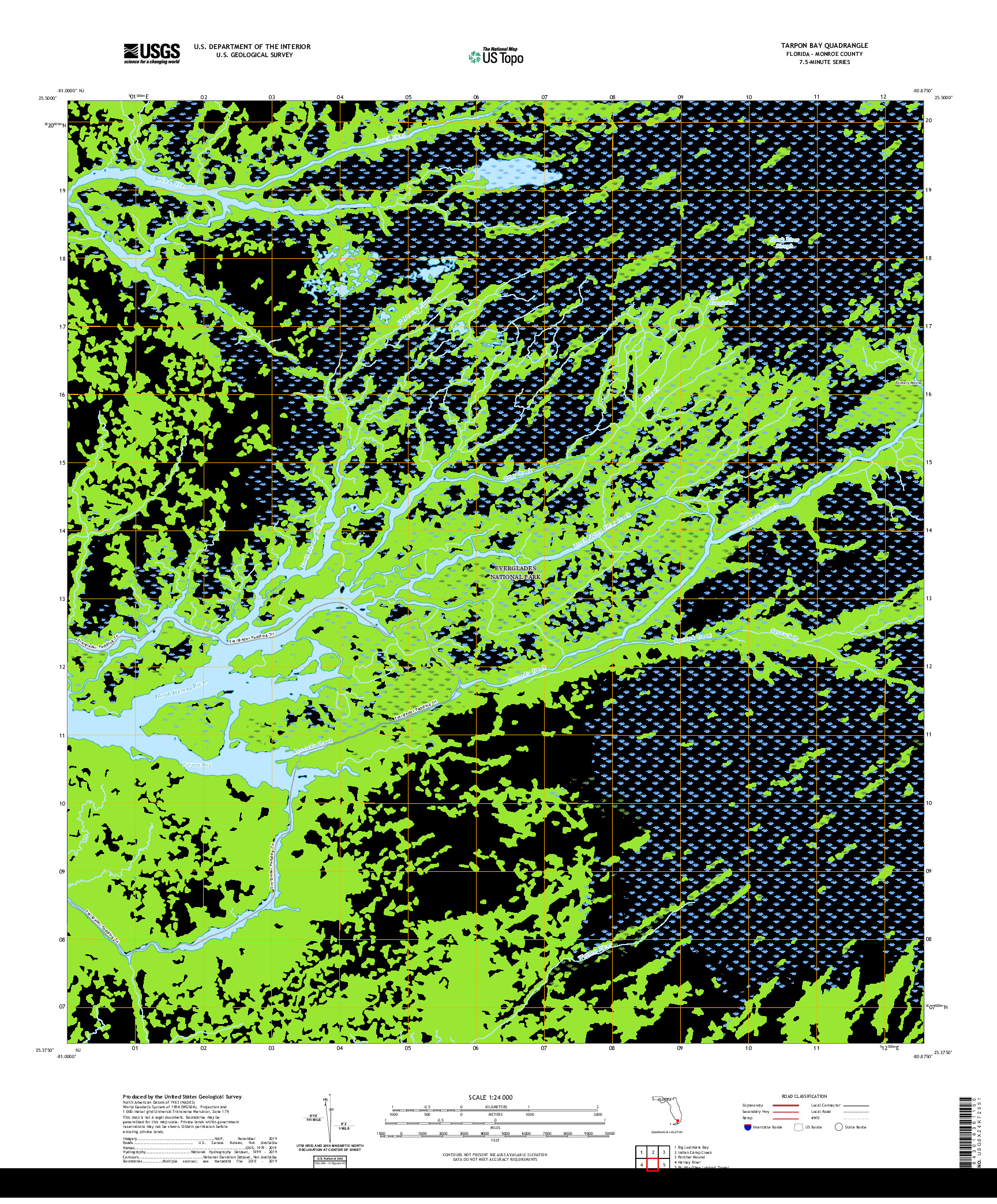 USGS US TOPO 7.5-MINUTE MAP FOR TARPON BAY, FL 2021