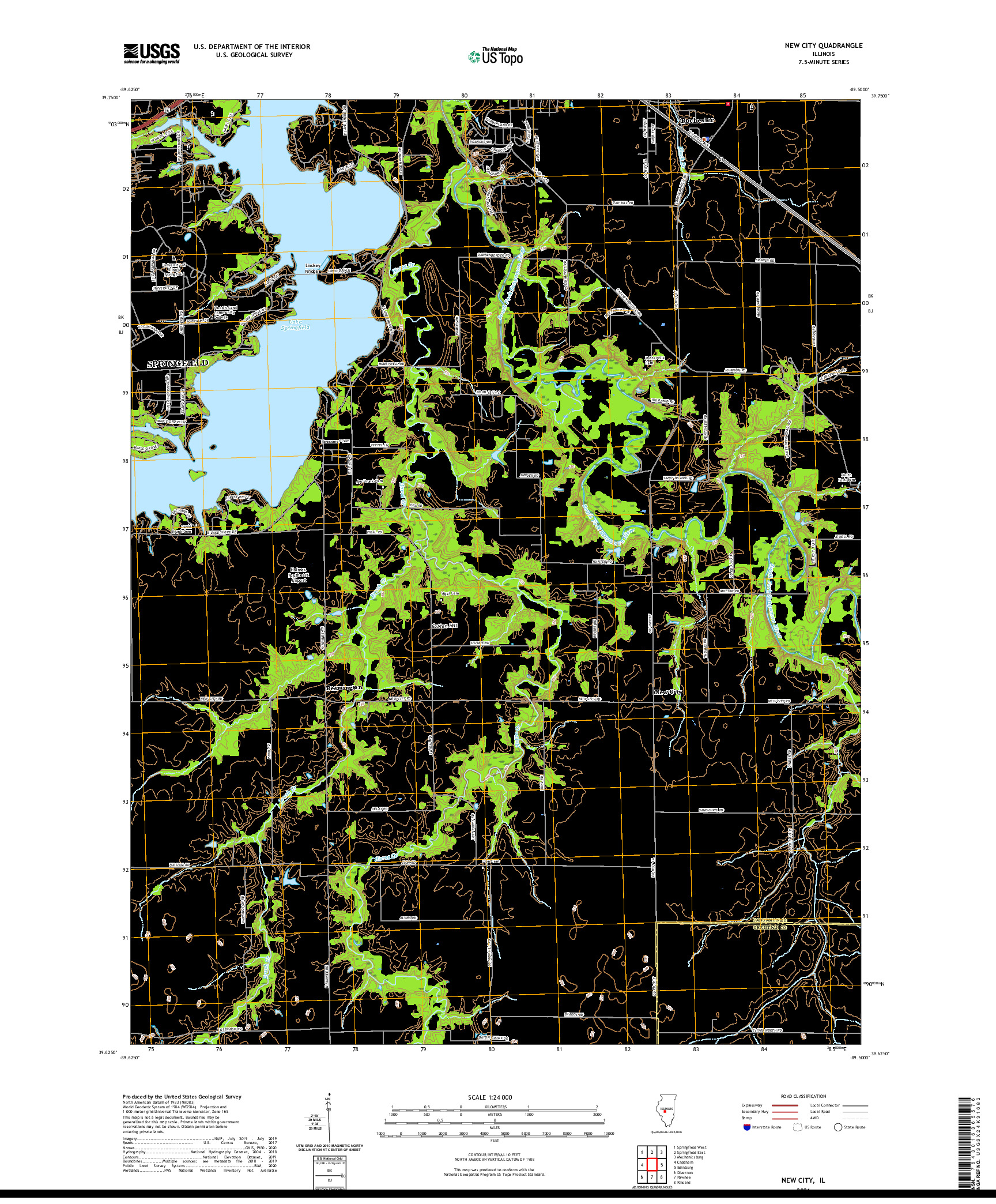 USGS US TOPO 7.5-MINUTE MAP FOR NEW CITY, IL 2021