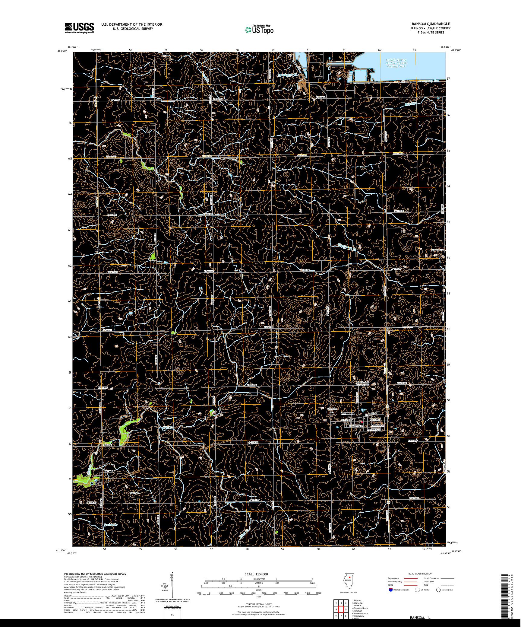 USGS US TOPO 7.5-MINUTE MAP FOR RANSOM, IL 2021