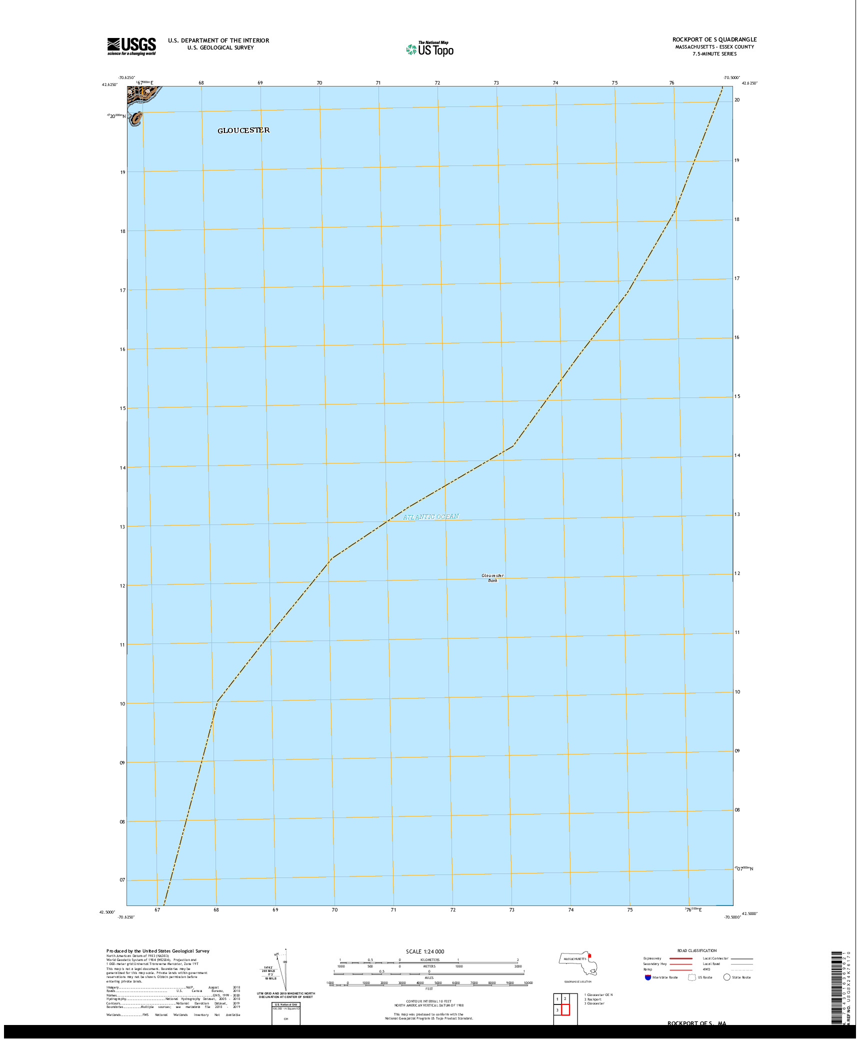 USGS US TOPO 7.5-MINUTE MAP FOR ROCKPORT OE S, MA 2021
