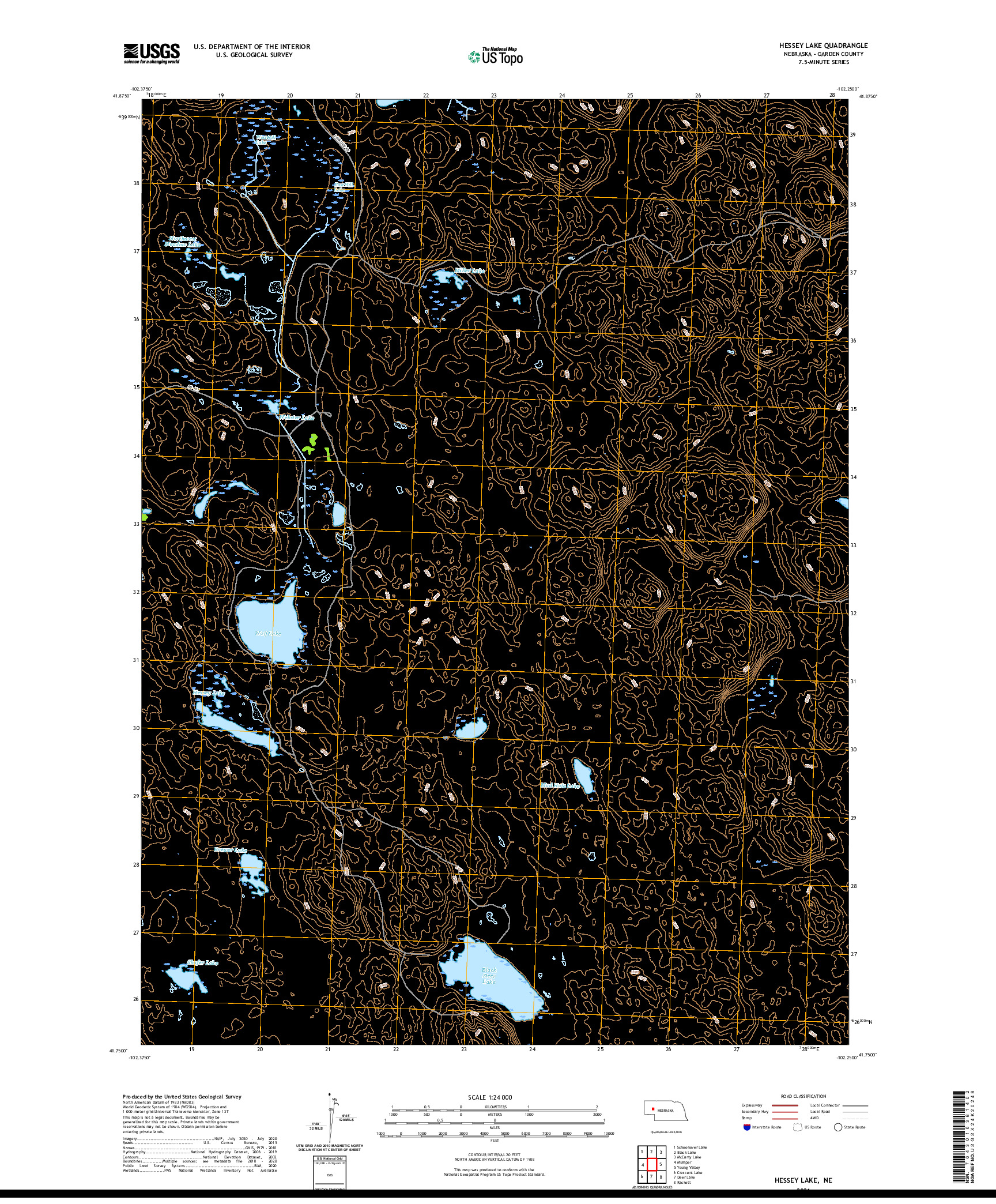 USGS US TOPO 7.5-MINUTE MAP FOR HESSEY LAKE, NE 2021