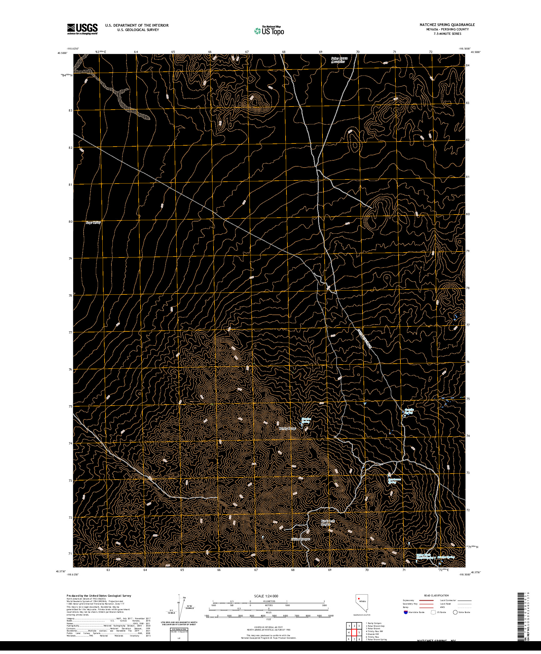 US TOPO 7.5-MINUTE MAP FOR NATCHEZ SPRING, NV