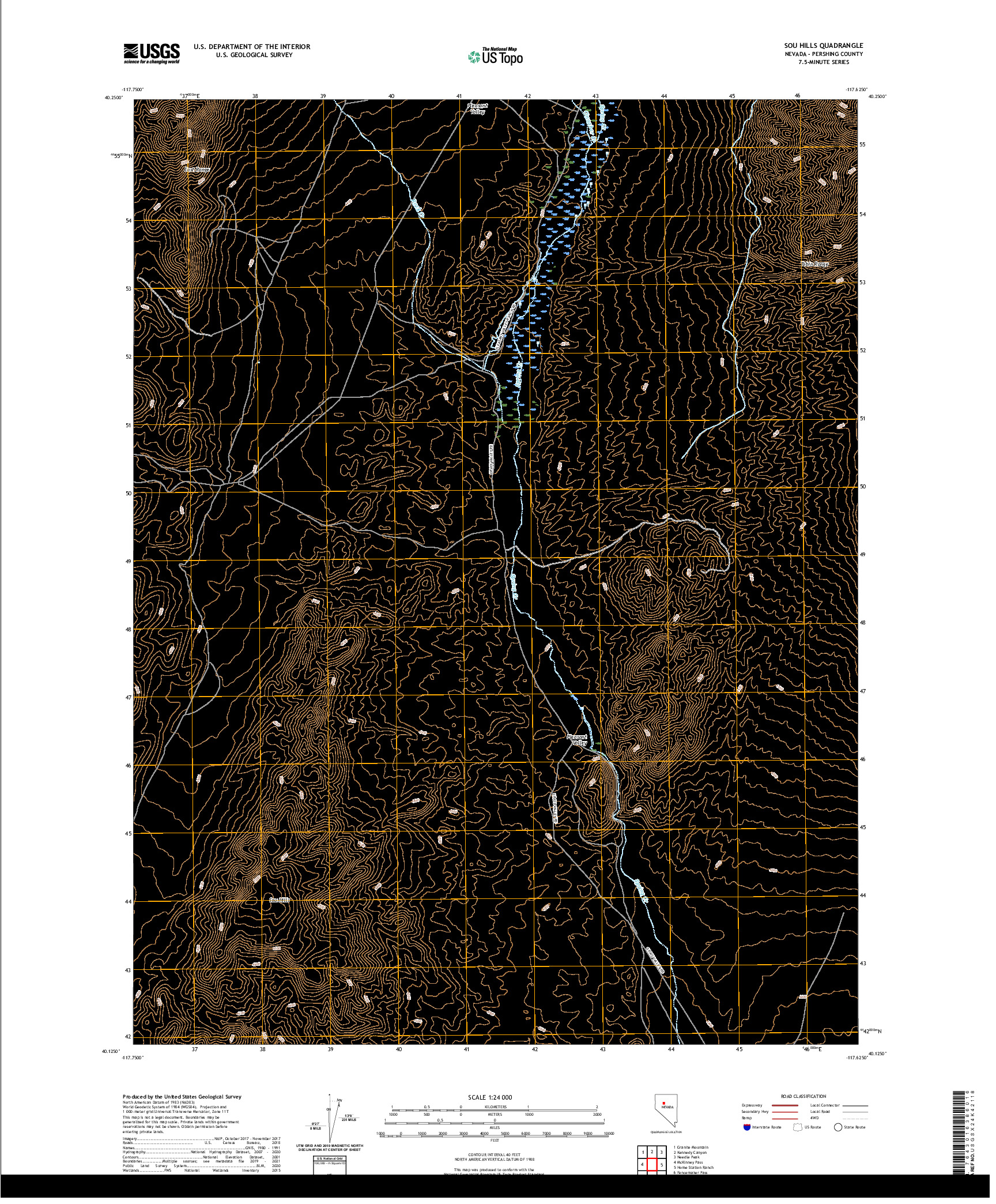 US TOPO 7.5-MINUTE MAP FOR SOU HILLS, NV