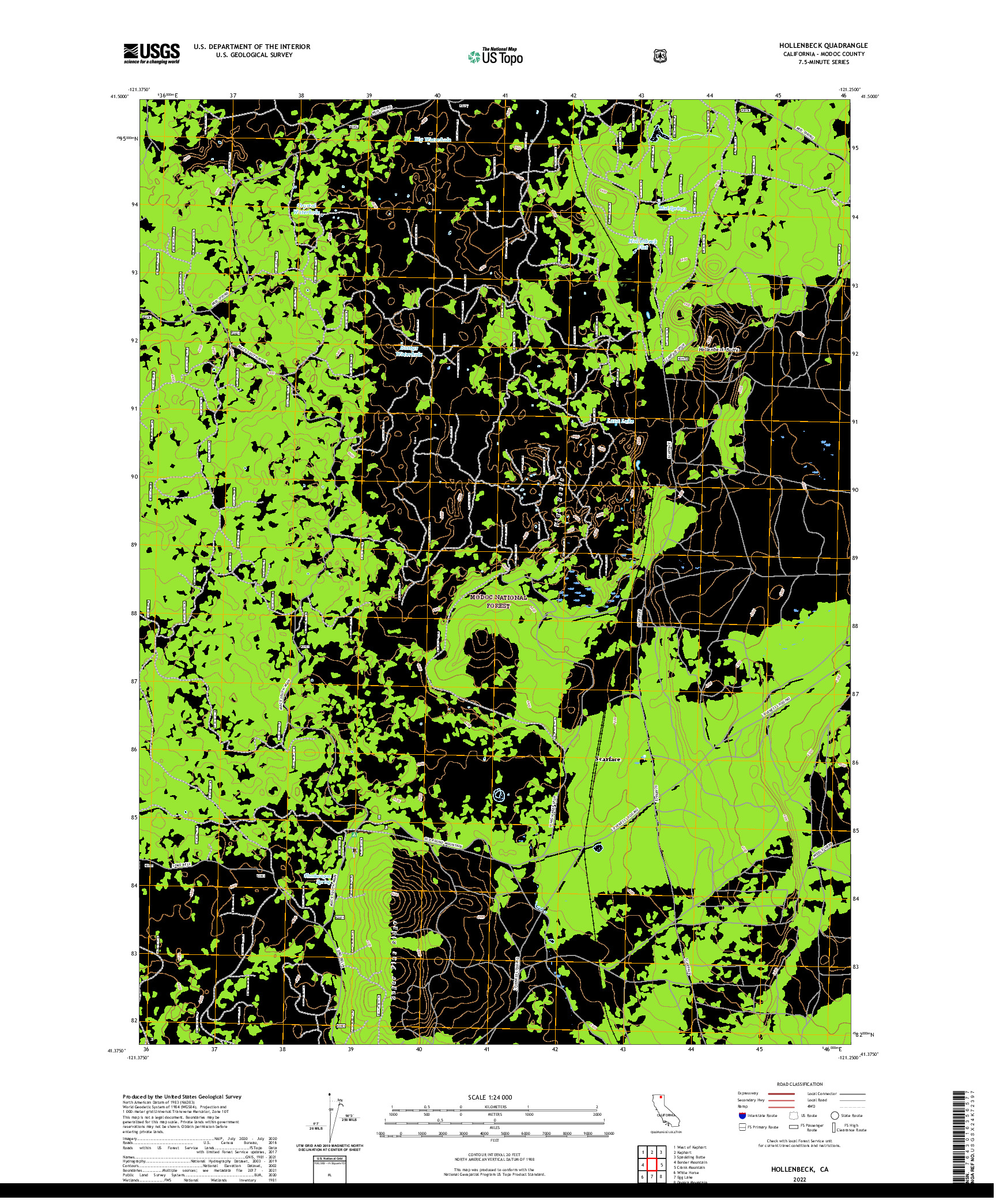 US TOPO 7.5-MINUTE MAP FOR HOLLENBECK, CA