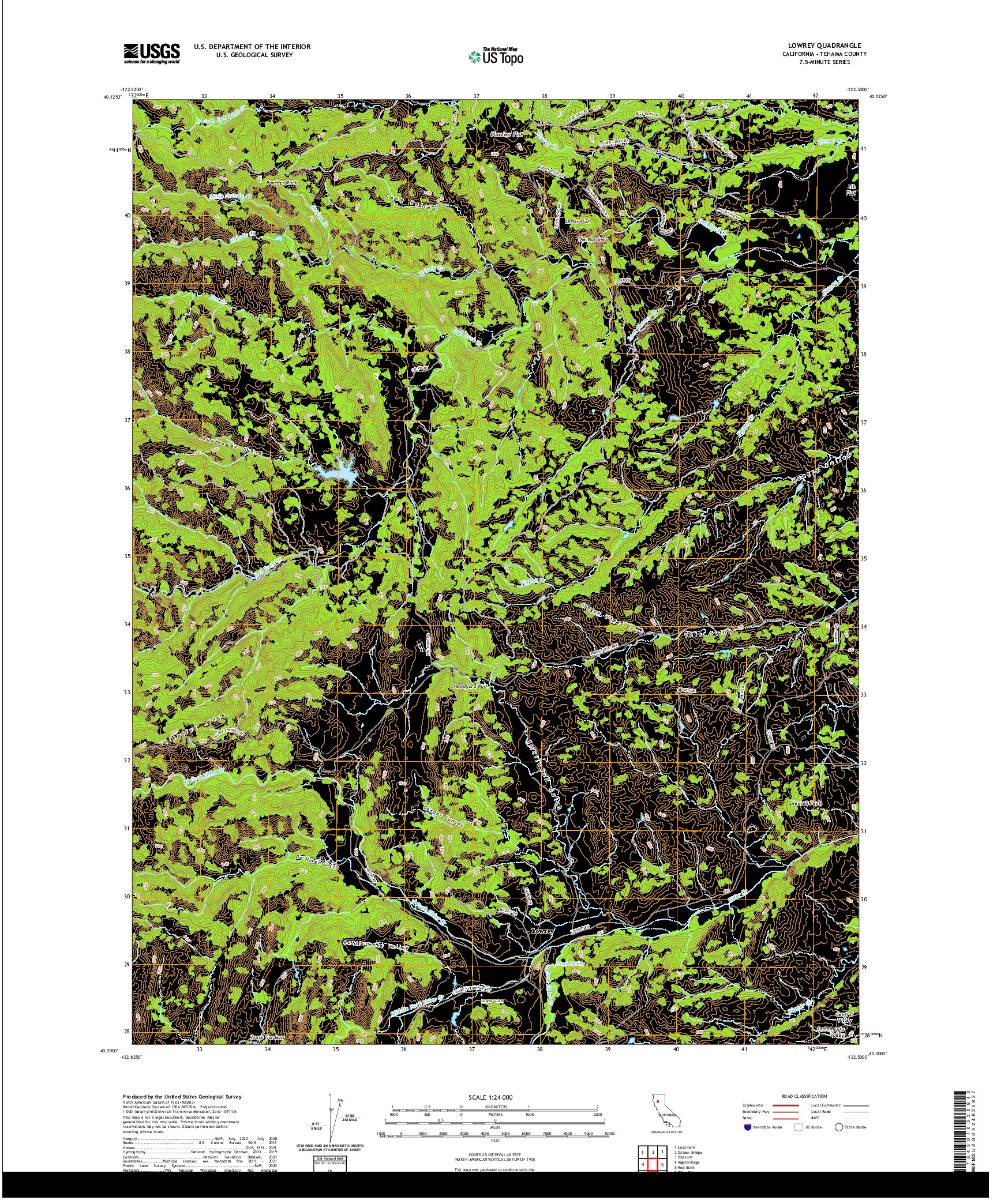 US TOPO 7.5-MINUTE MAP FOR LOWREY, CA