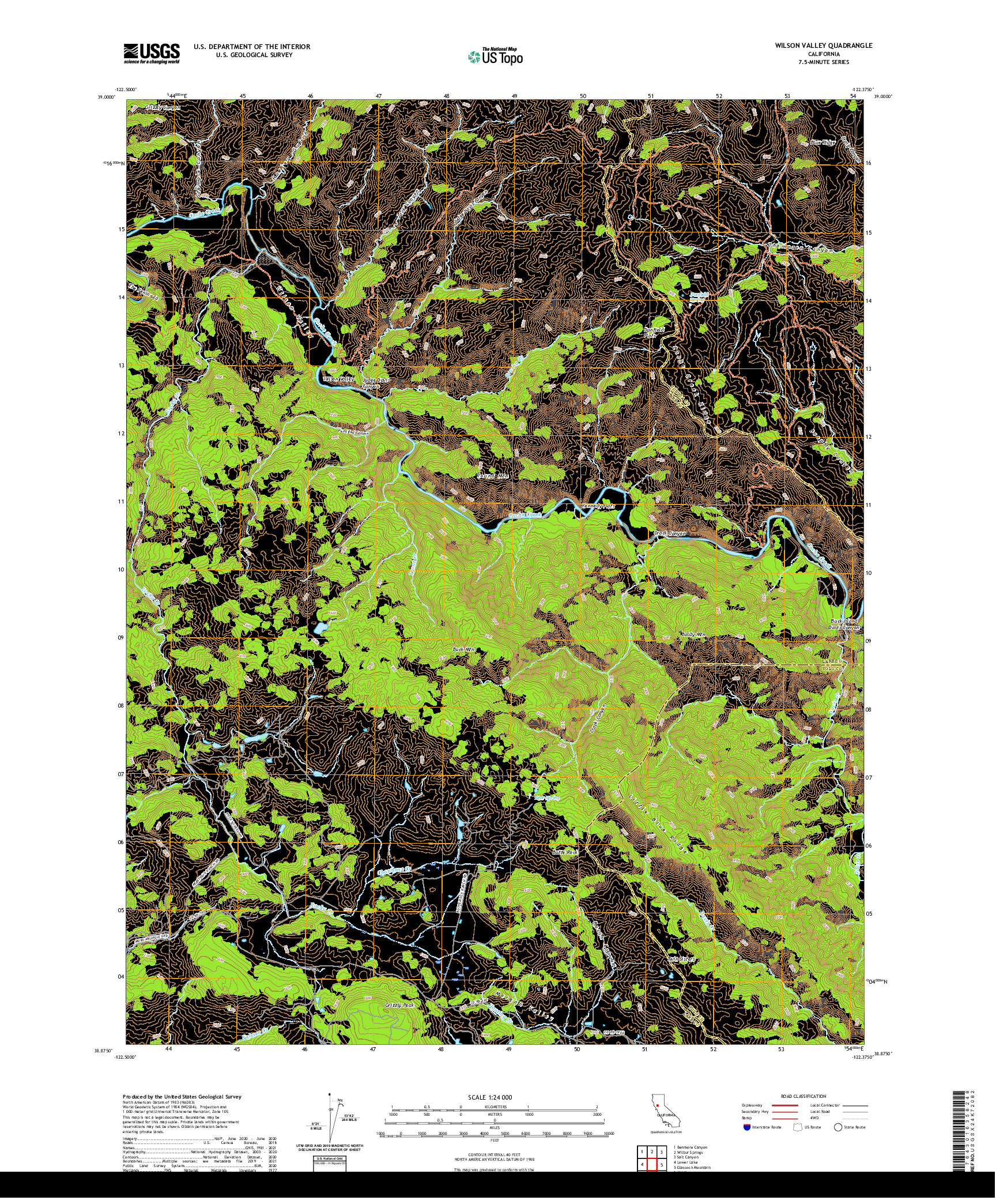 US TOPO 7.5-MINUTE MAP FOR WILSON VALLEY, CA