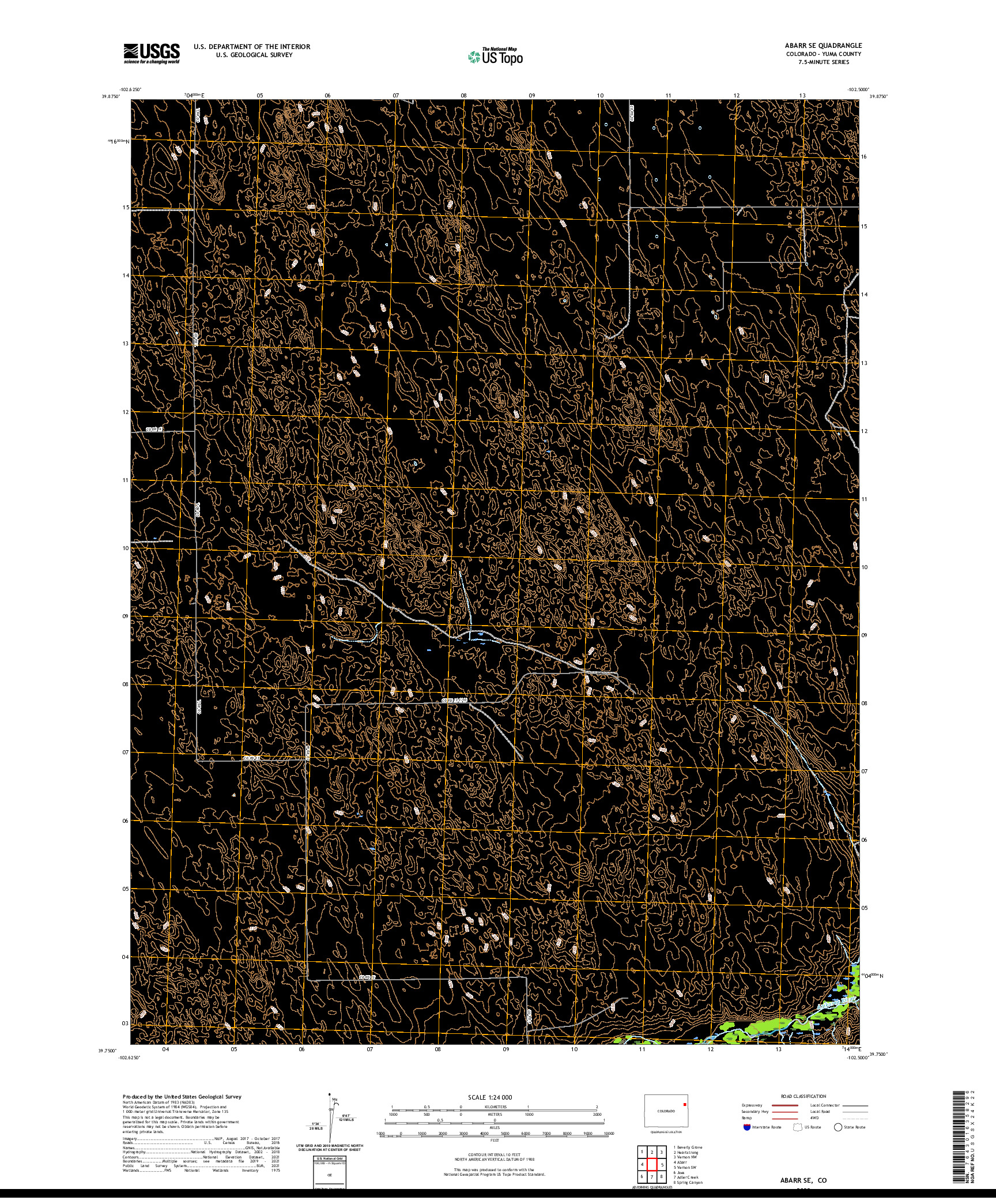 US TOPO 7.5-MINUTE MAP FOR ABARR SE, CO