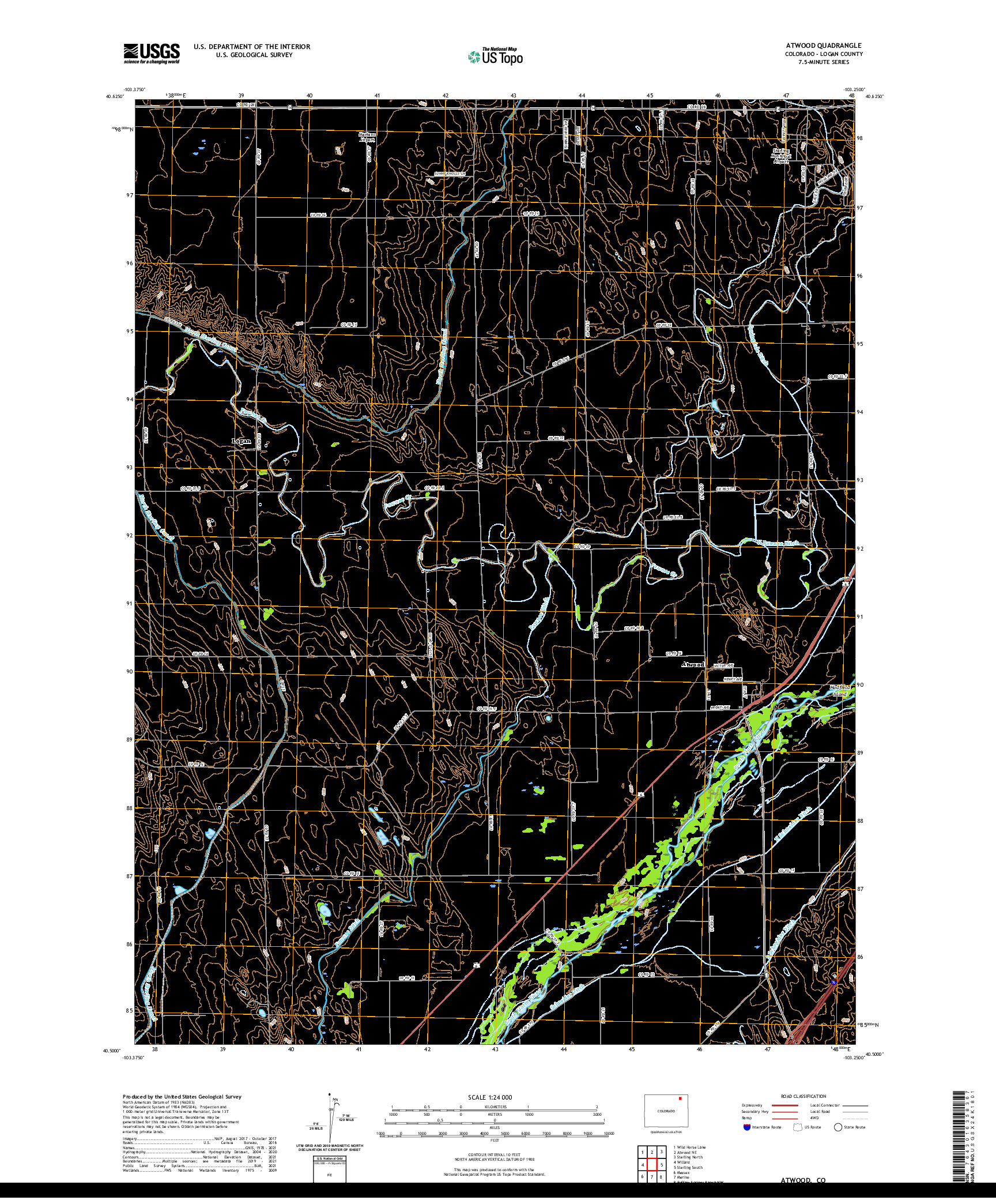 US TOPO 7.5-MINUTE MAP FOR ATWOOD, CO