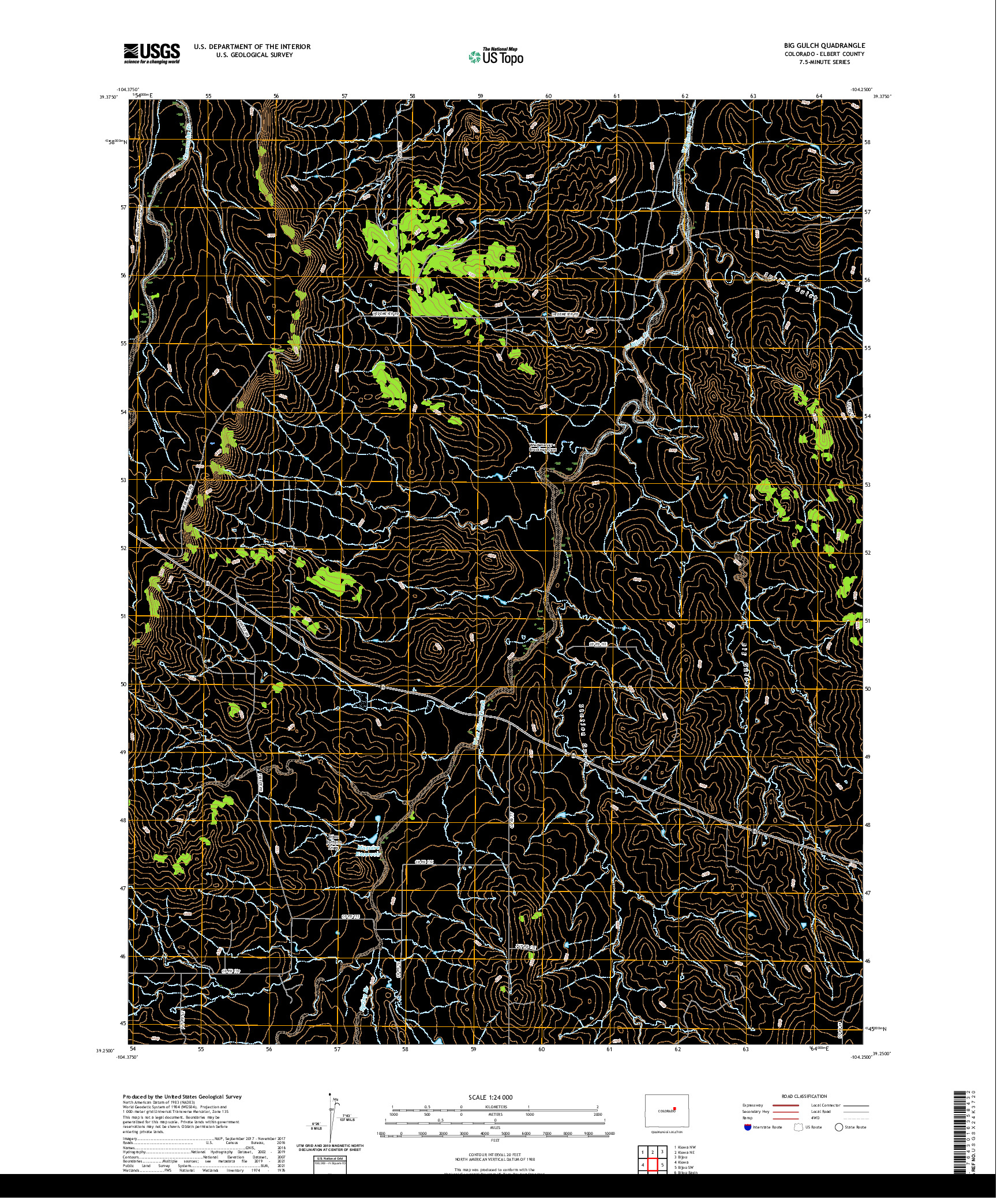 US TOPO 7.5-MINUTE MAP FOR BIG GULCH, CO