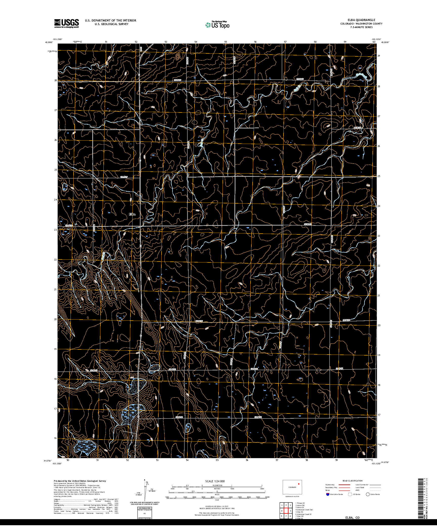 US TOPO 7.5-MINUTE MAP FOR ELBA, CO