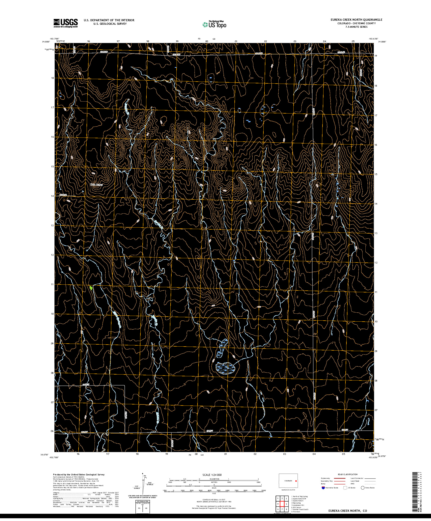 US TOPO 7.5-MINUTE MAP FOR EUREKA CREEK NORTH, CO