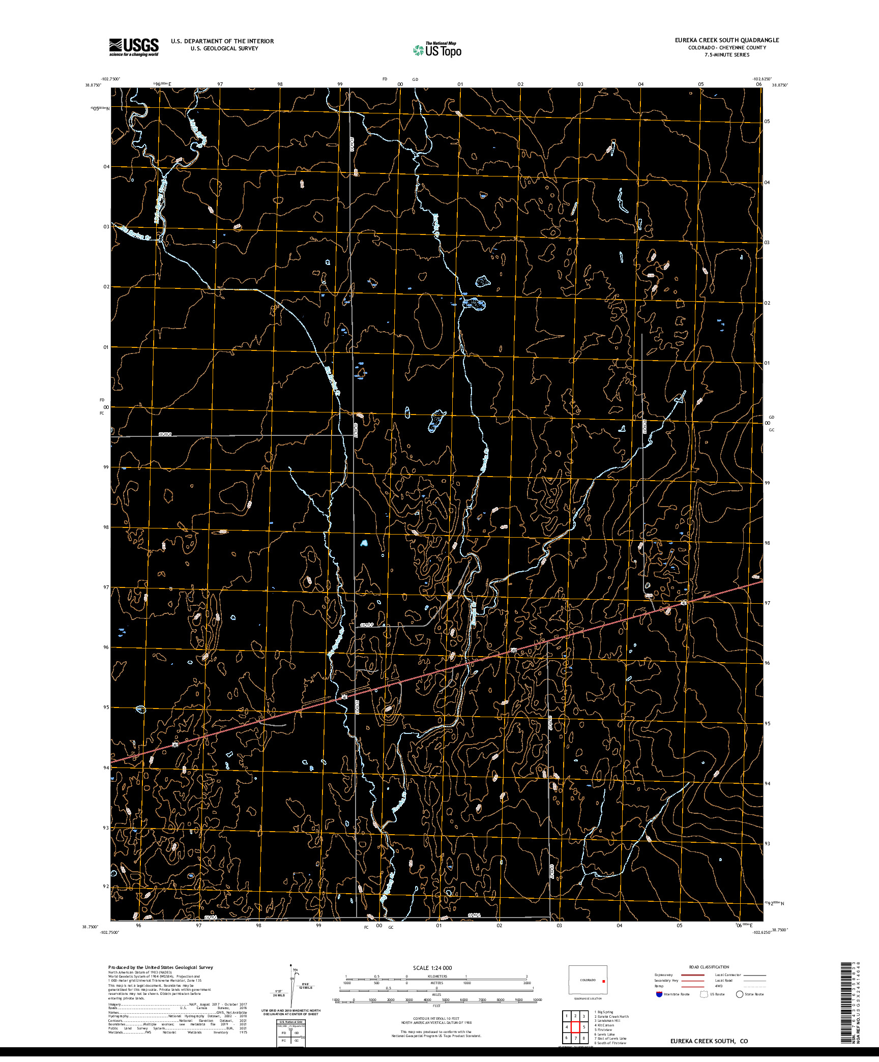 US TOPO 7.5-MINUTE MAP FOR EUREKA CREEK SOUTH, CO