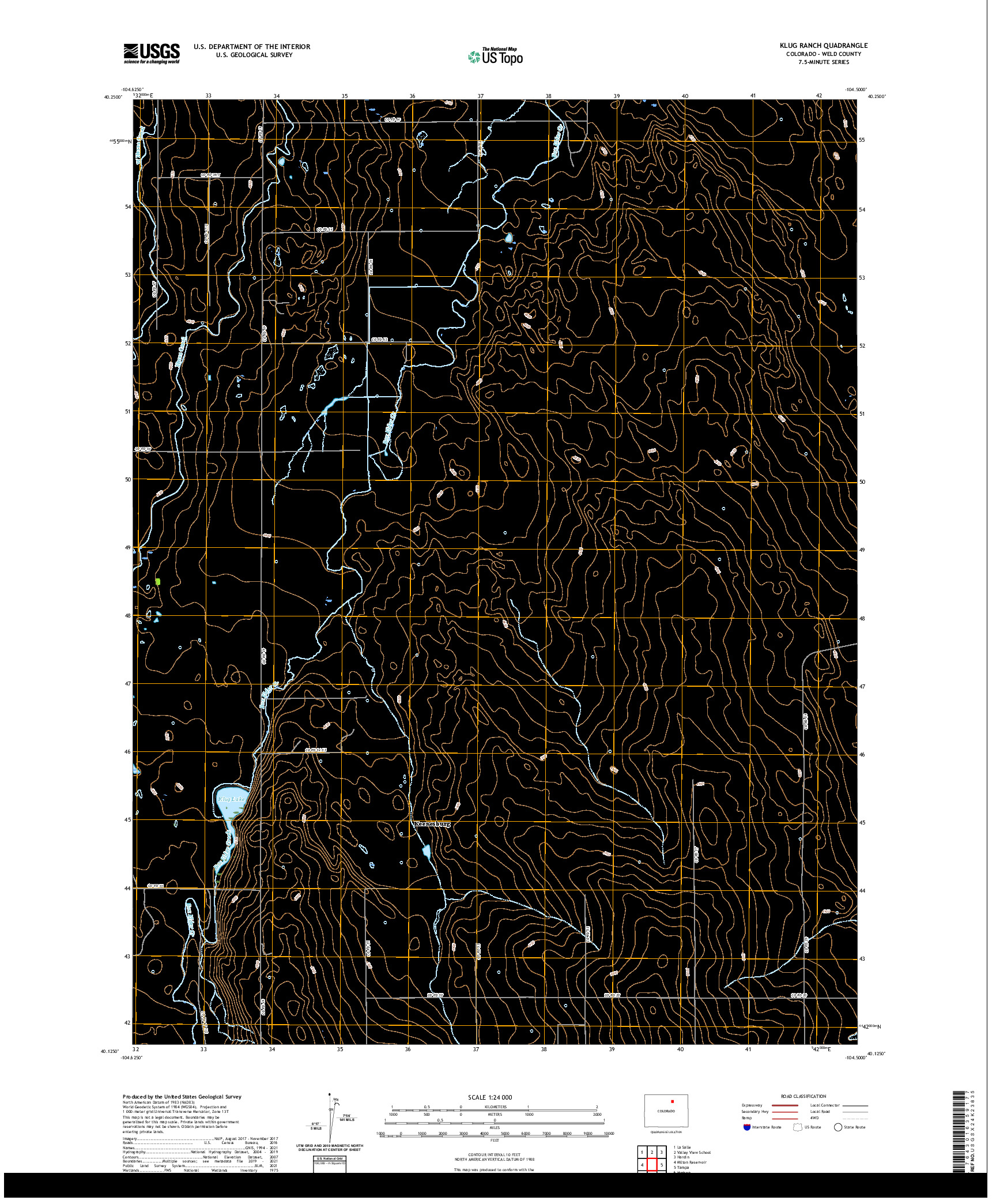 US TOPO 7.5-MINUTE MAP FOR KLUG RANCH, CO