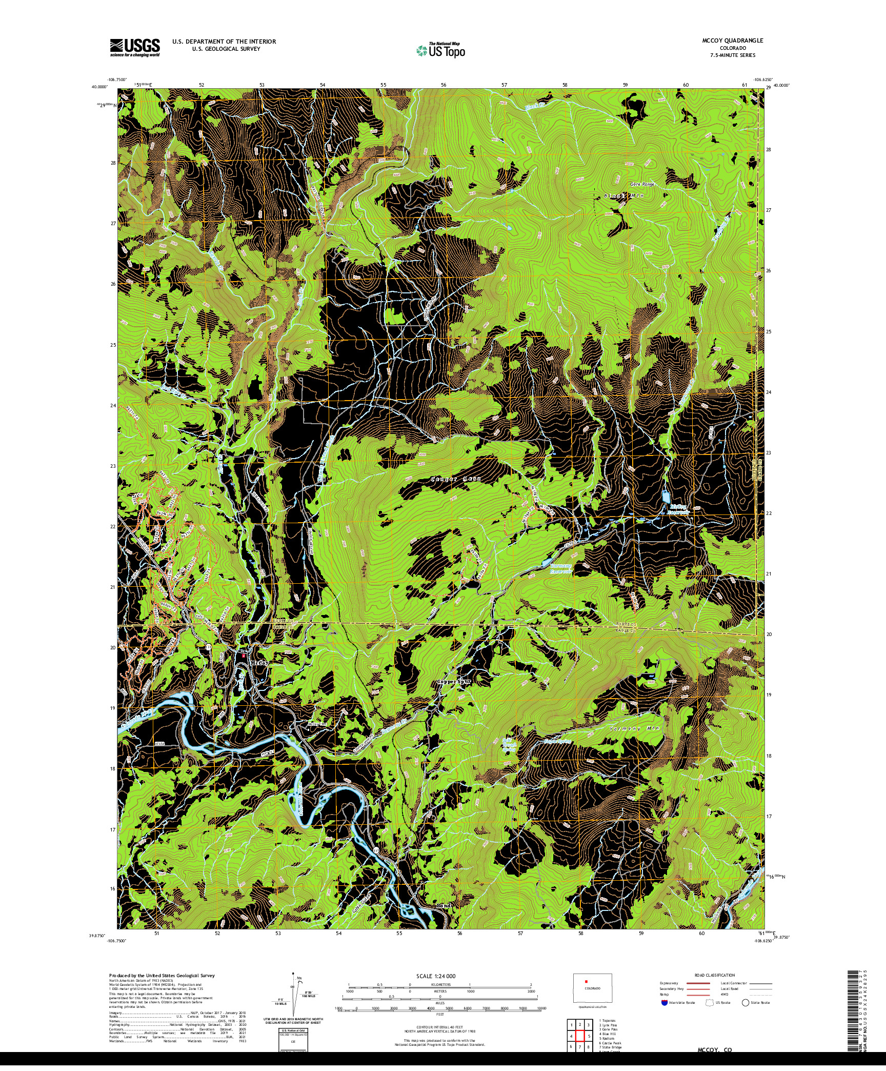 US TOPO 7.5-MINUTE MAP FOR MCCOY, CO