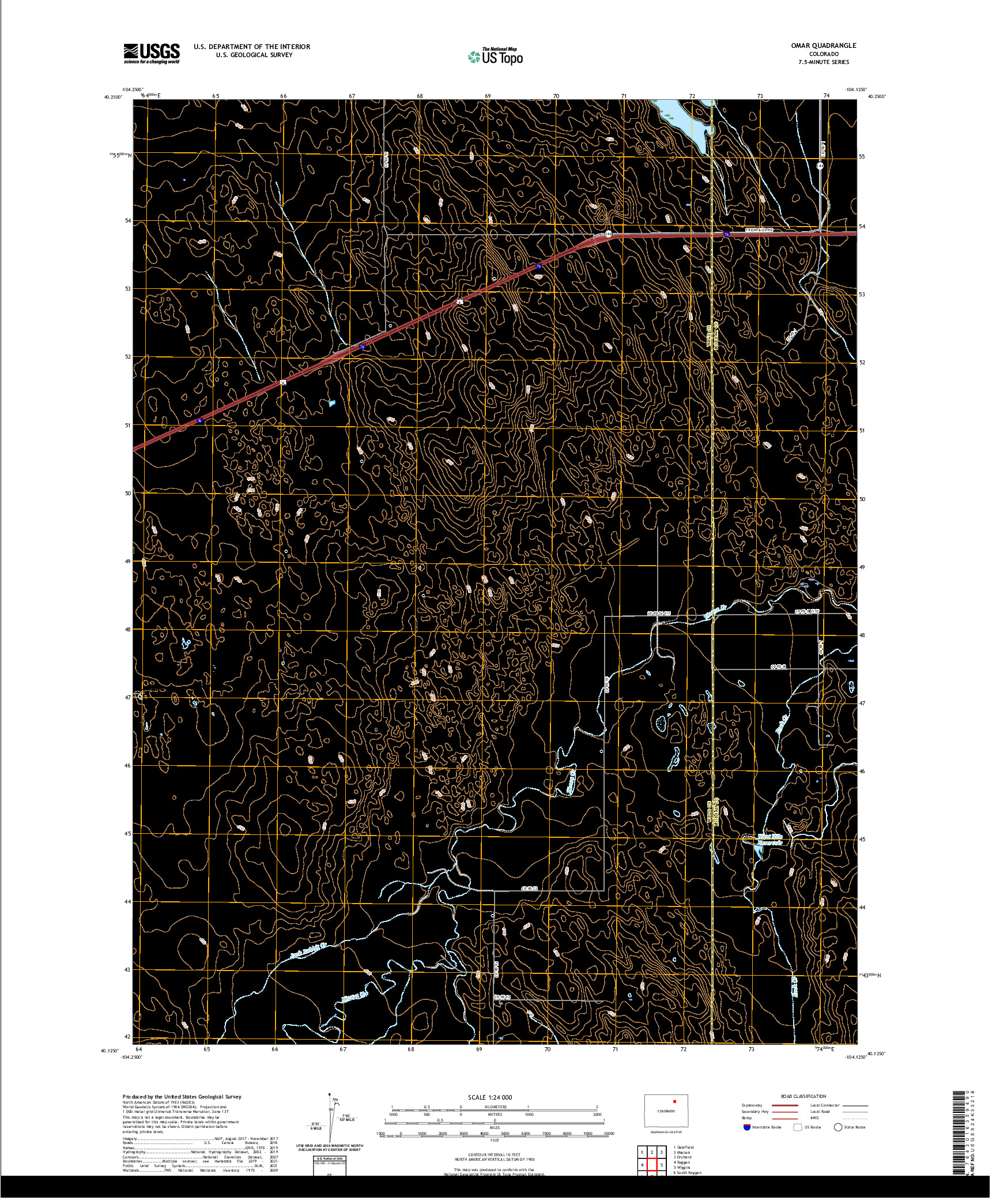 US TOPO 7.5-MINUTE MAP FOR OMAR, CO