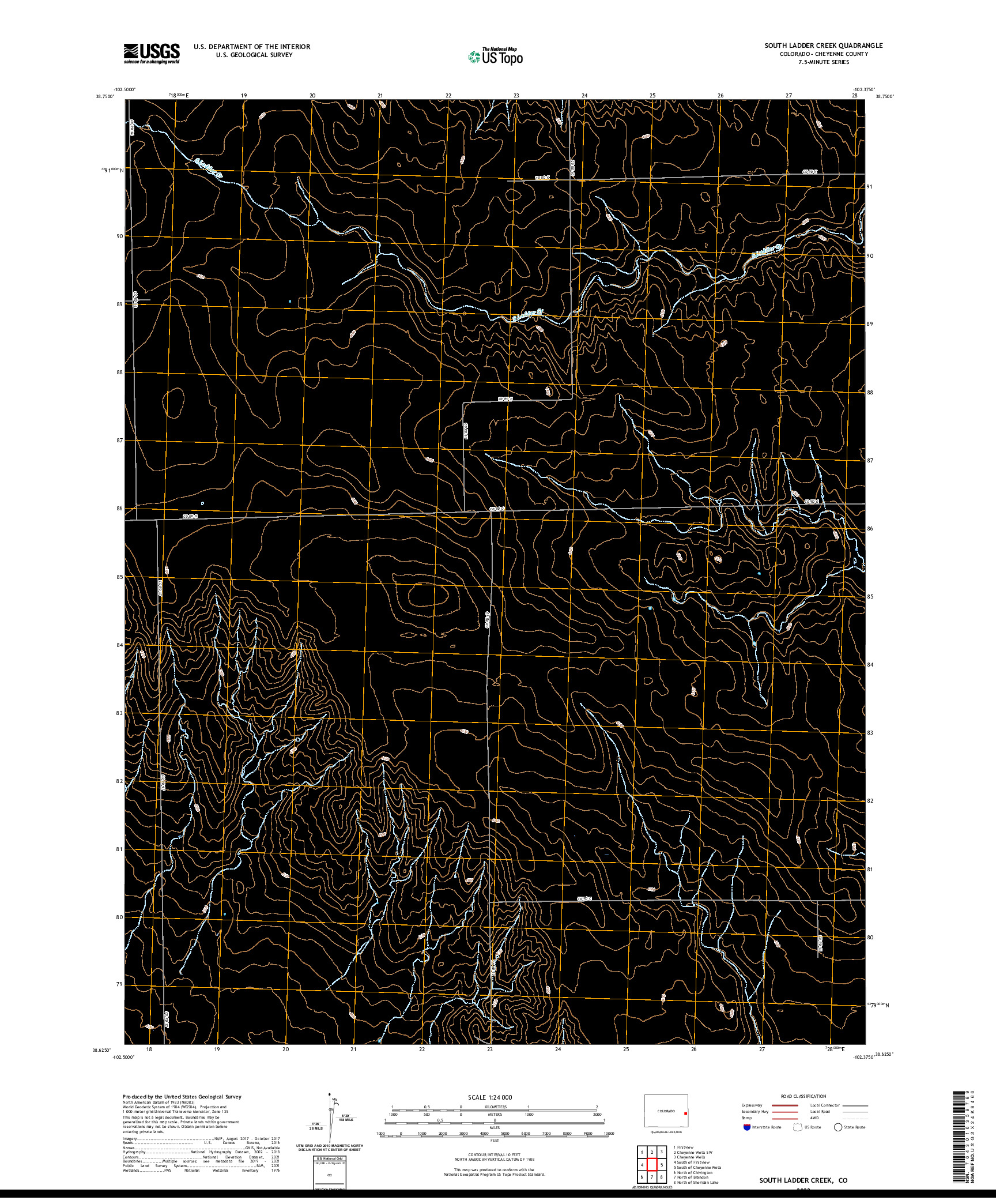 US TOPO 7.5-MINUTE MAP FOR SOUTH LADDER CREEK, CO