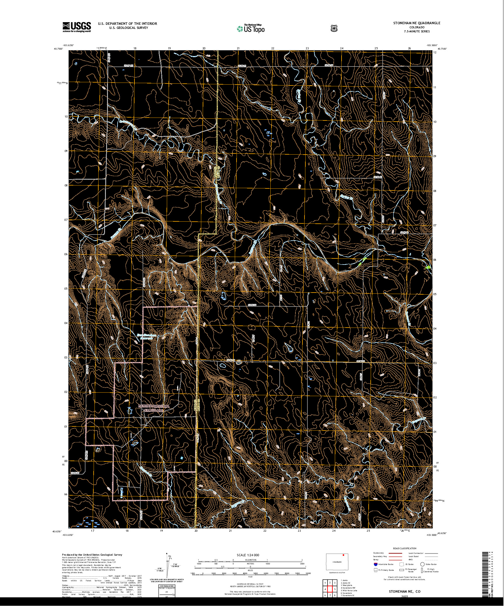 US TOPO 7.5-MINUTE MAP FOR STONEHAM NE, CO