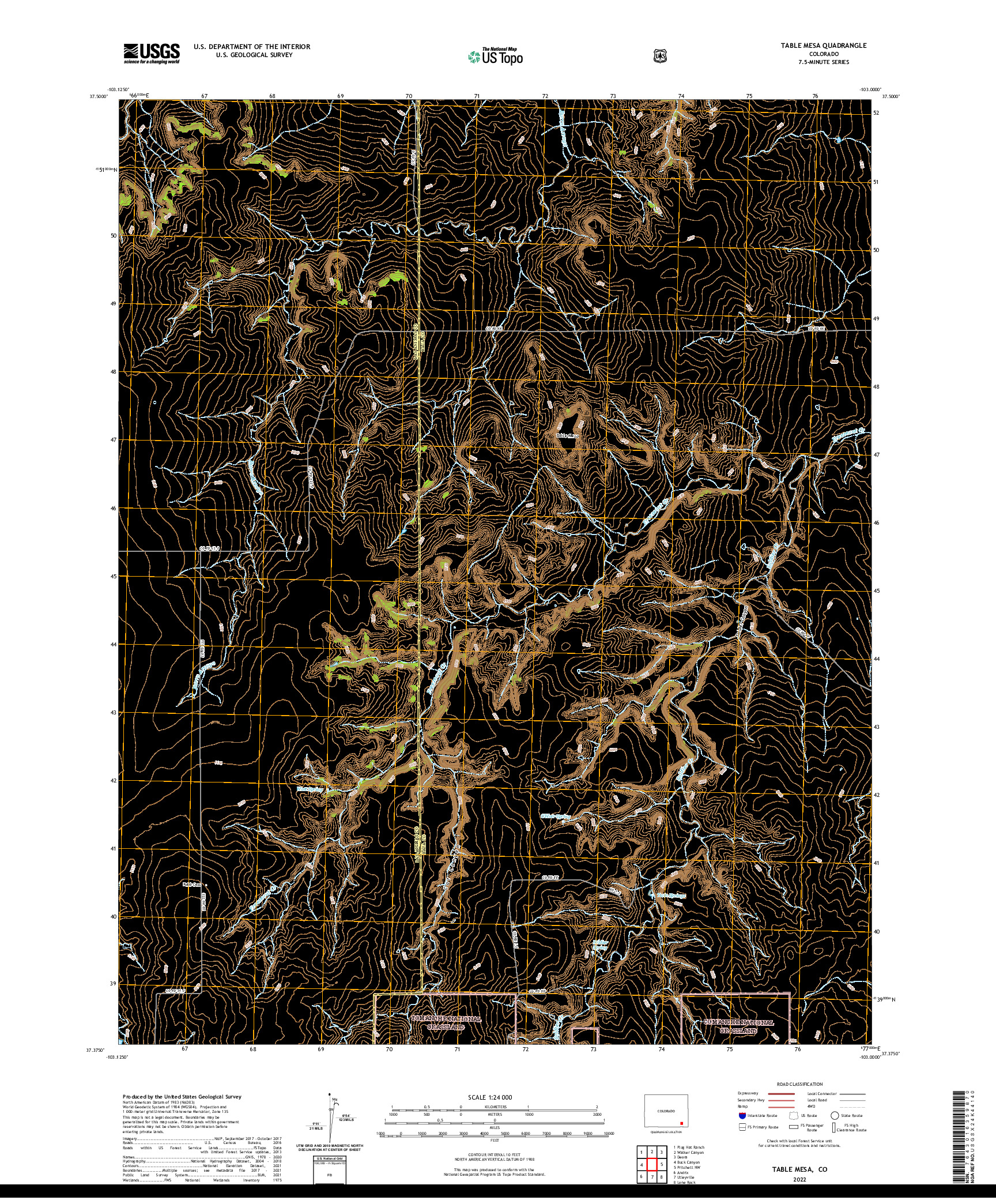 US TOPO 7.5-MINUTE MAP FOR TABLE MESA, CO