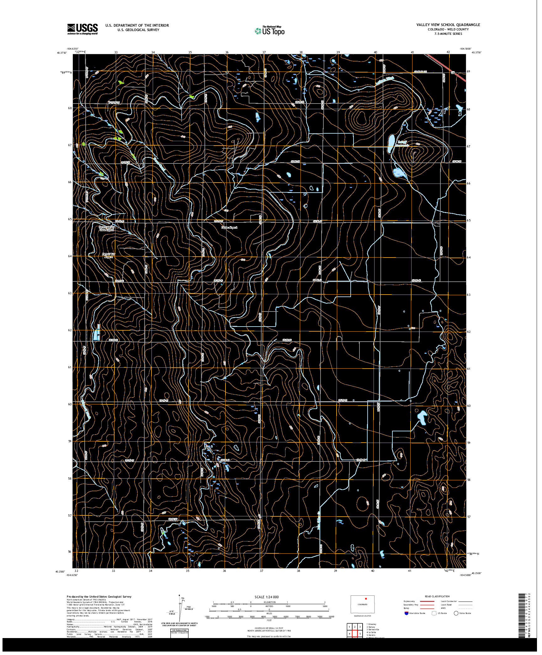 US TOPO 7.5-MINUTE MAP FOR VALLEY VIEW SCHOOL, CO