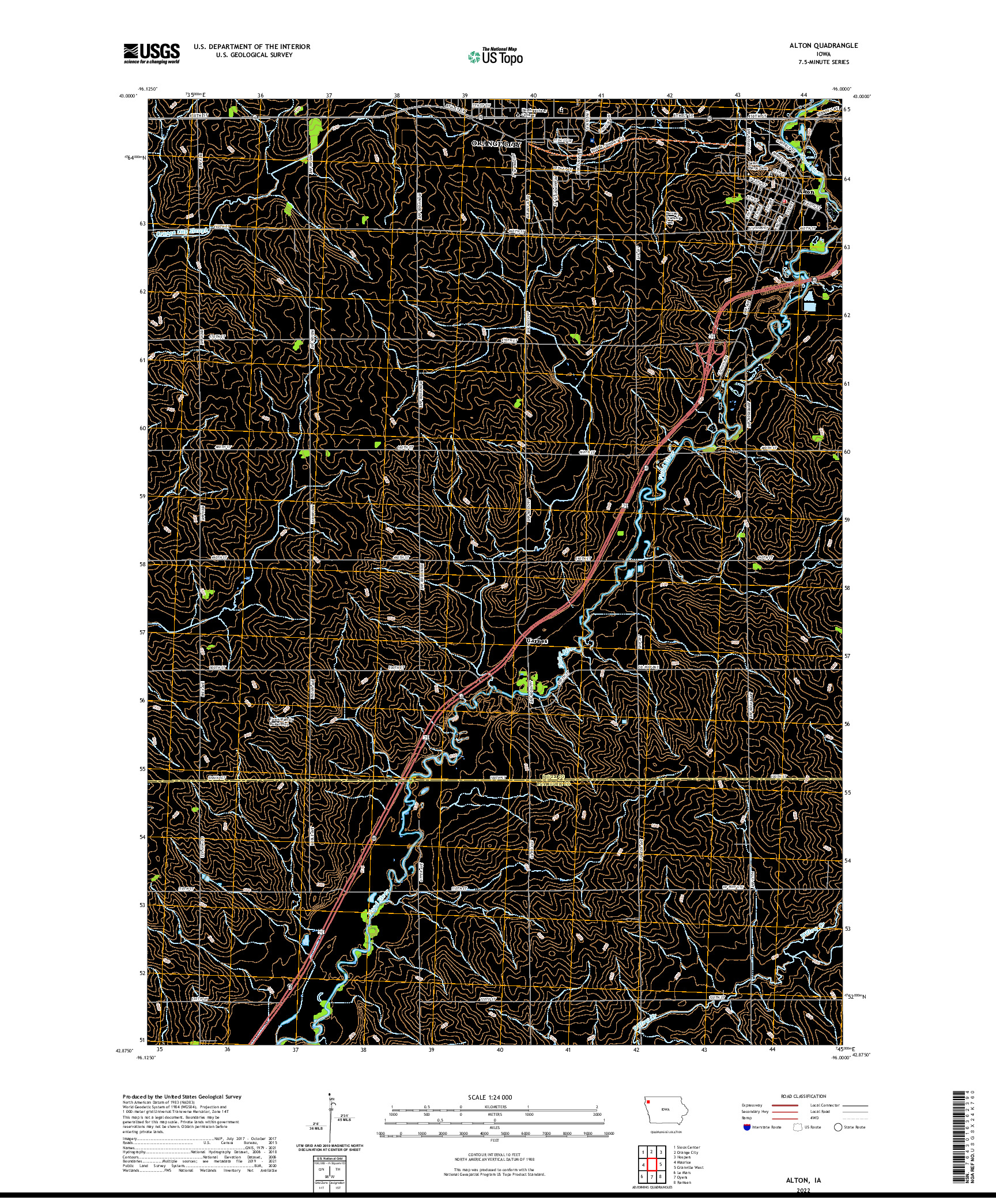 US TOPO 7.5-MINUTE MAP FOR ALTON, IA