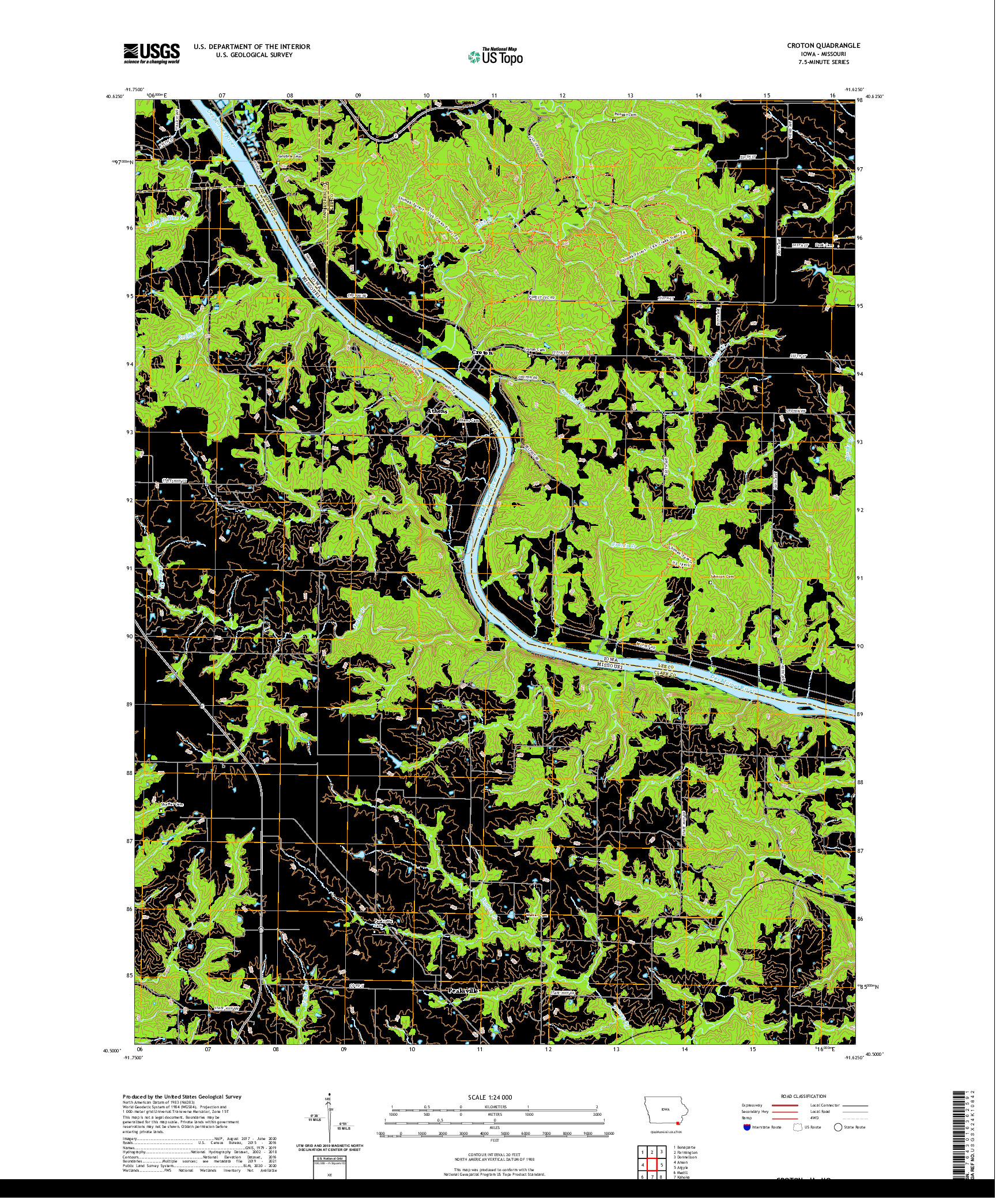 US TOPO 7.5-MINUTE MAP FOR CROTON, IA,MO