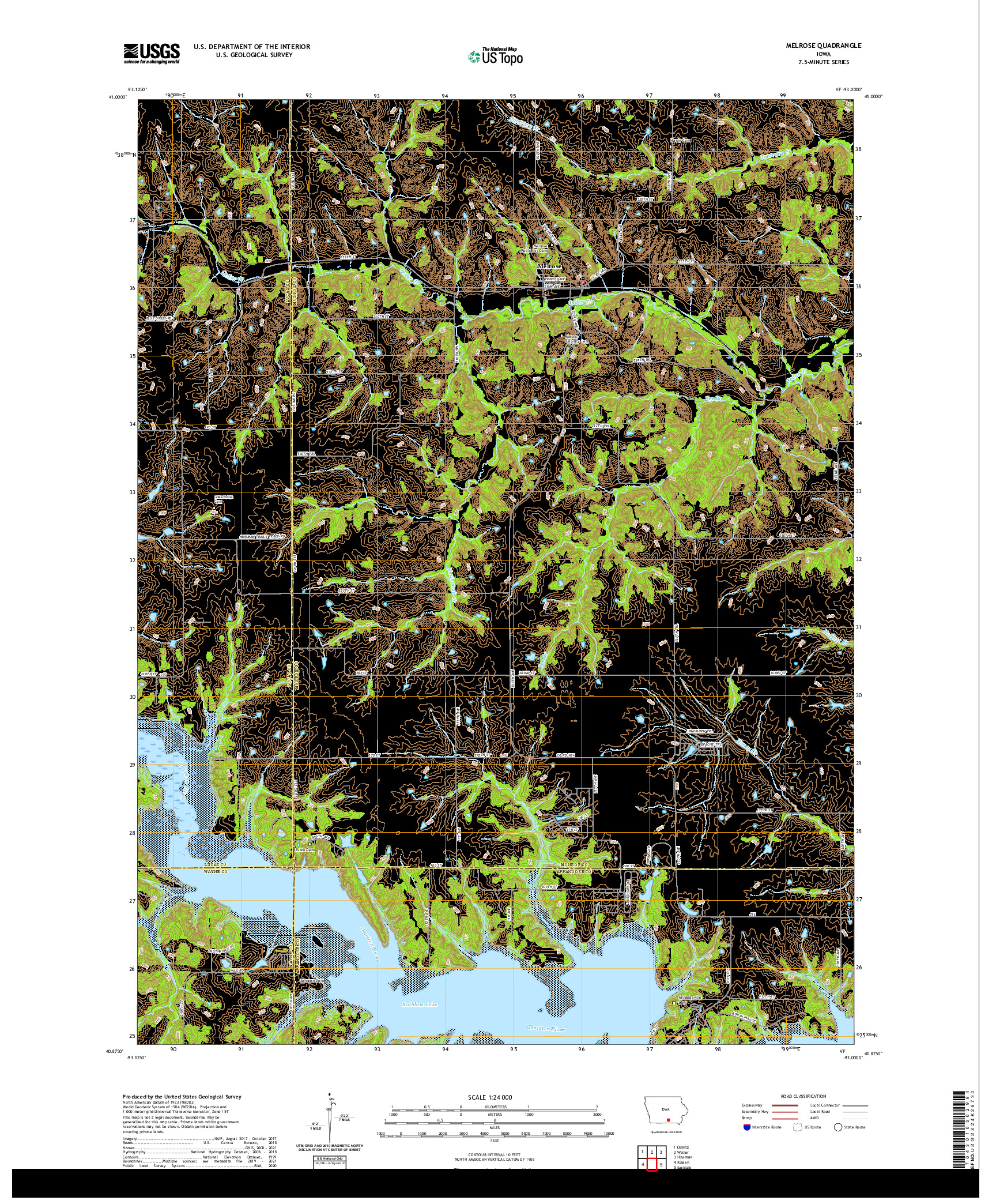 US TOPO 7.5-MINUTE MAP FOR MELROSE, IA