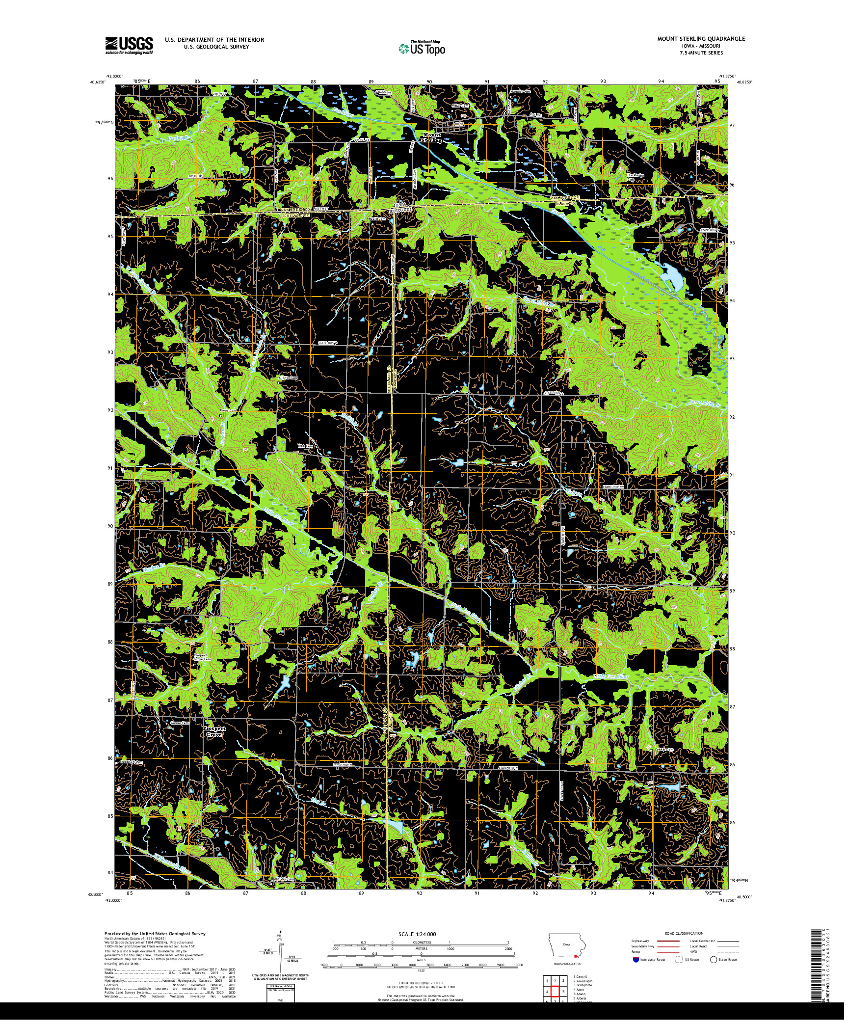 US TOPO 7.5-MINUTE MAP FOR MOUNT STERLING, IA,MO