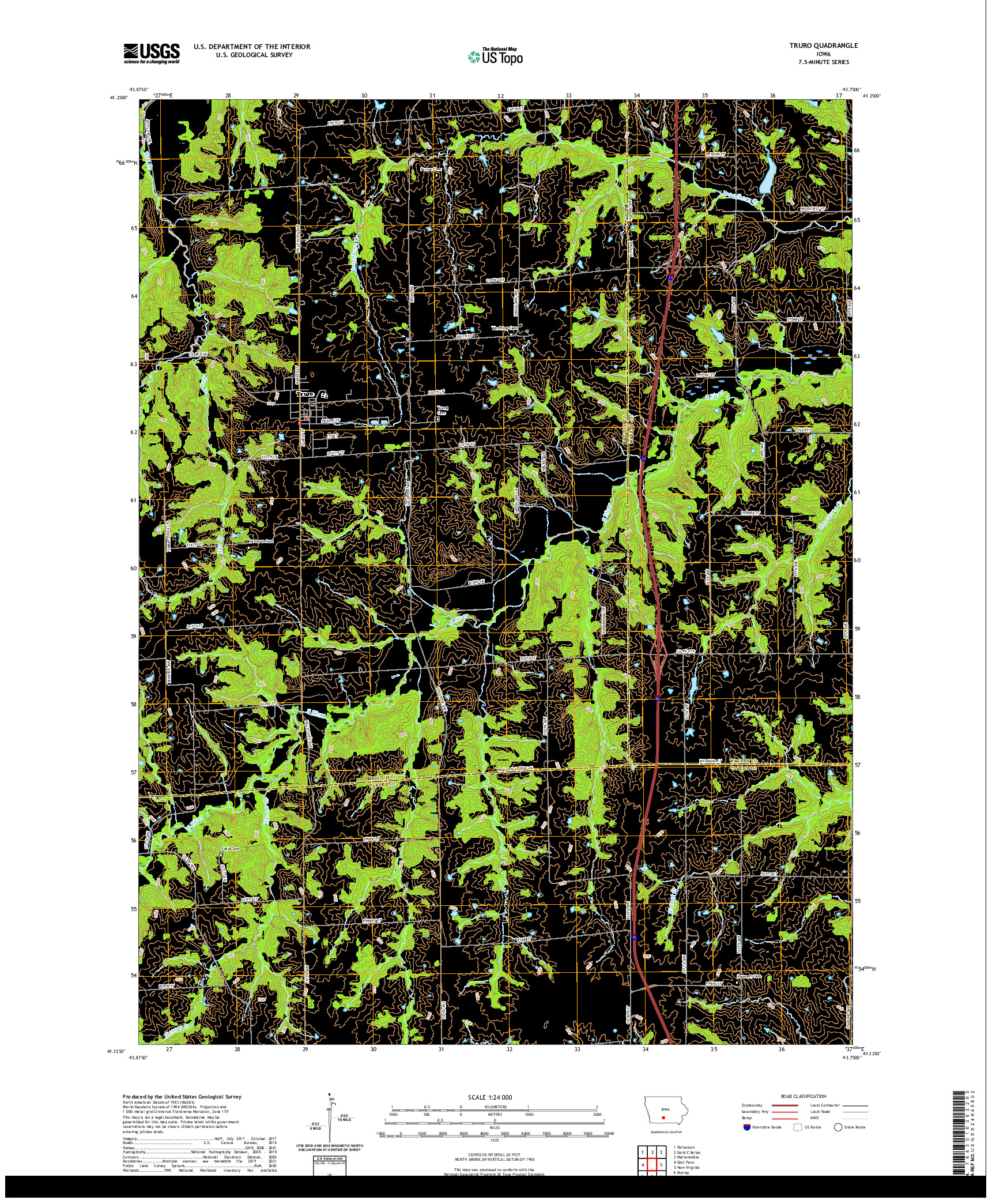 US TOPO 7.5-MINUTE MAP FOR TRURO, IA