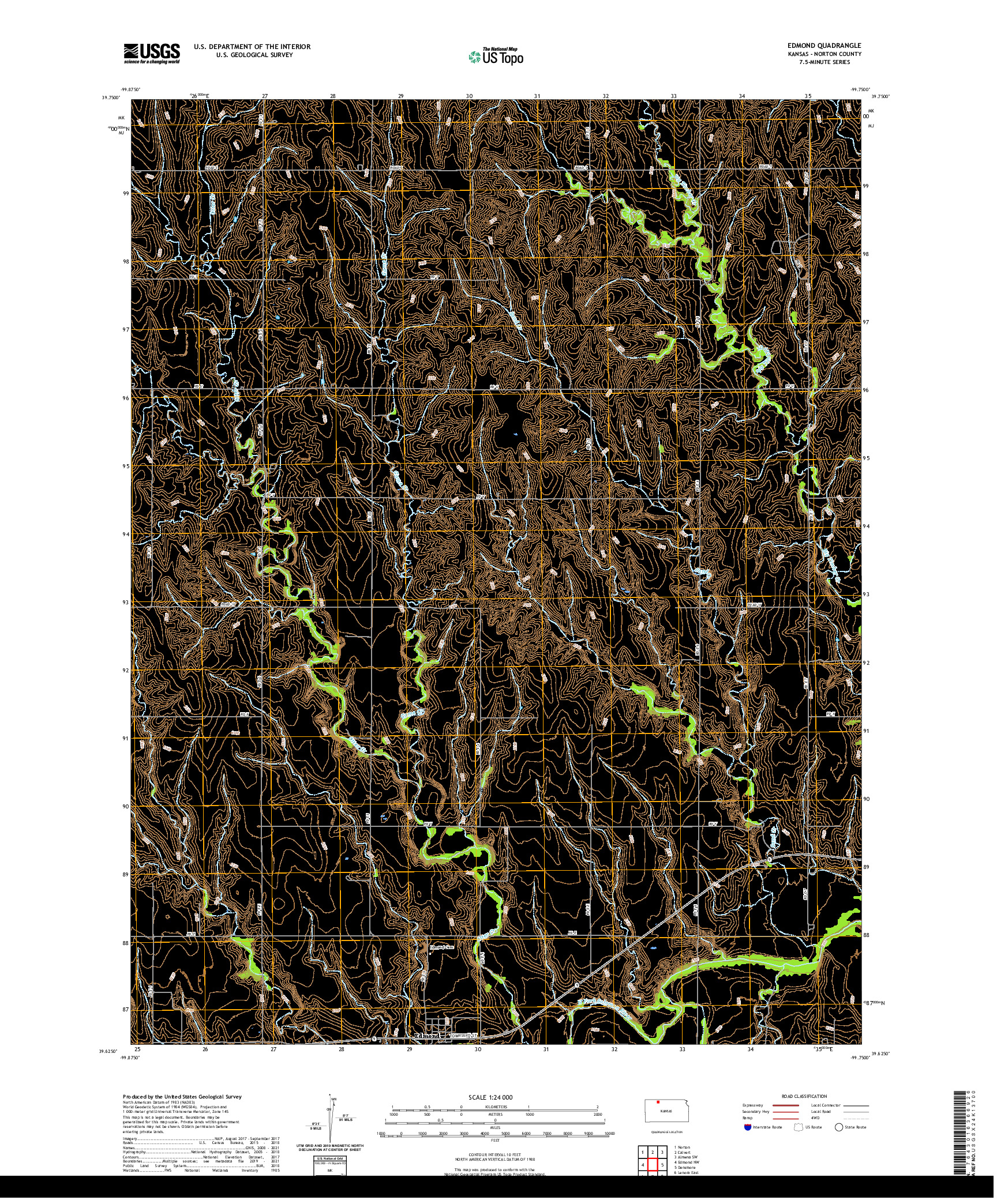 US TOPO 7.5-MINUTE MAP FOR EDMOND, KS