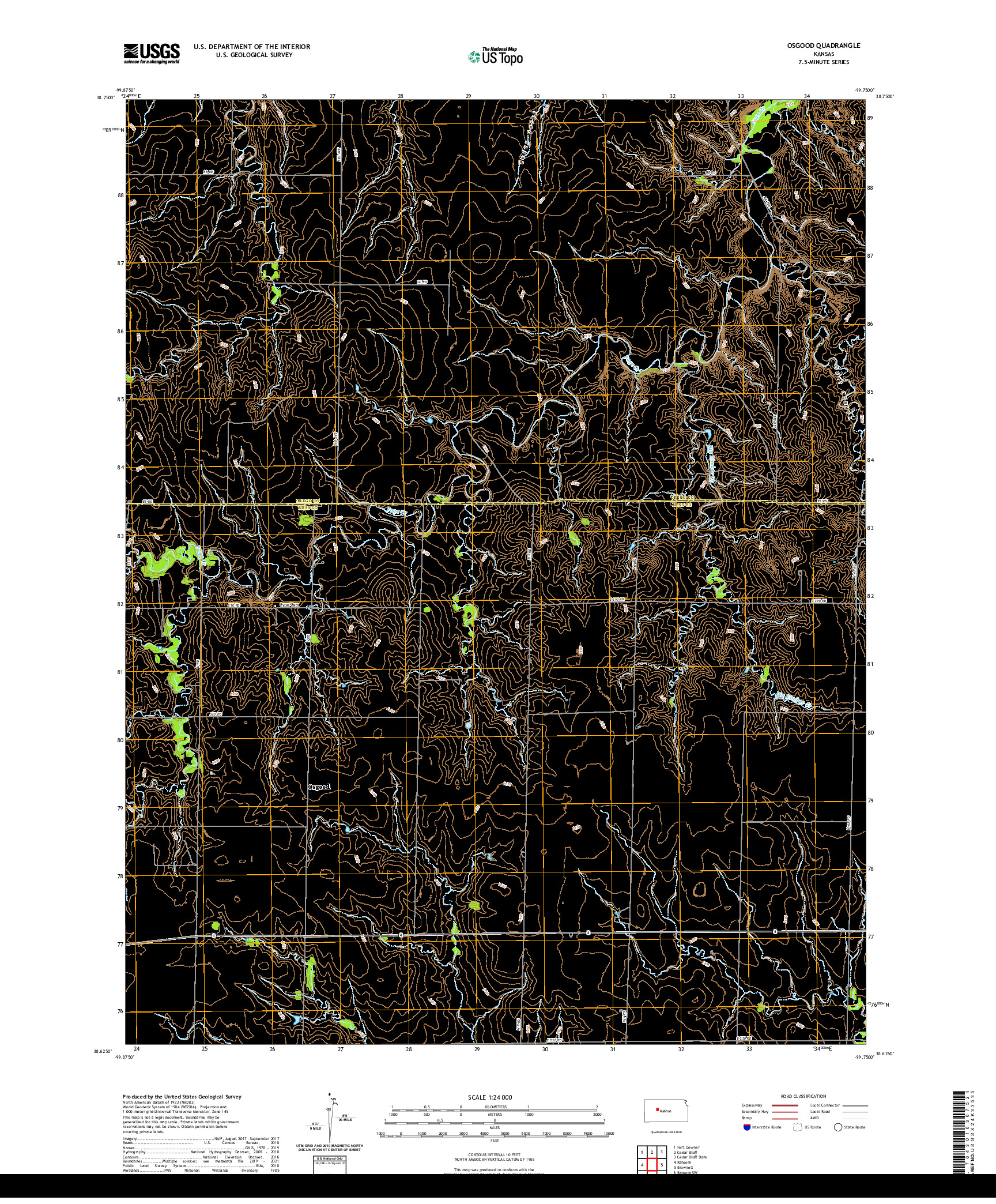 US TOPO 7.5-MINUTE MAP FOR OSGOOD, KS