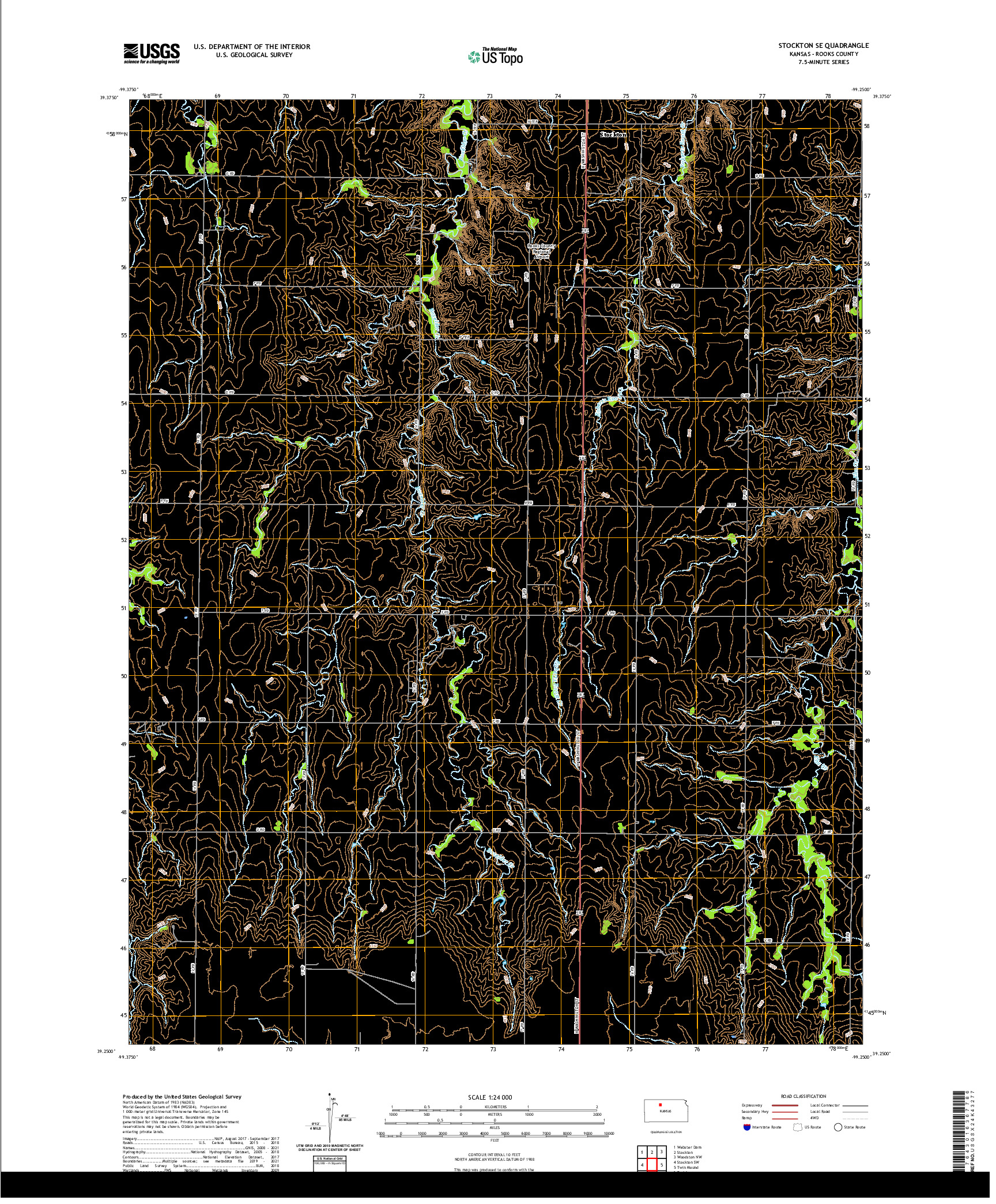 US TOPO 7.5-MINUTE MAP FOR STOCKTON SE, KS