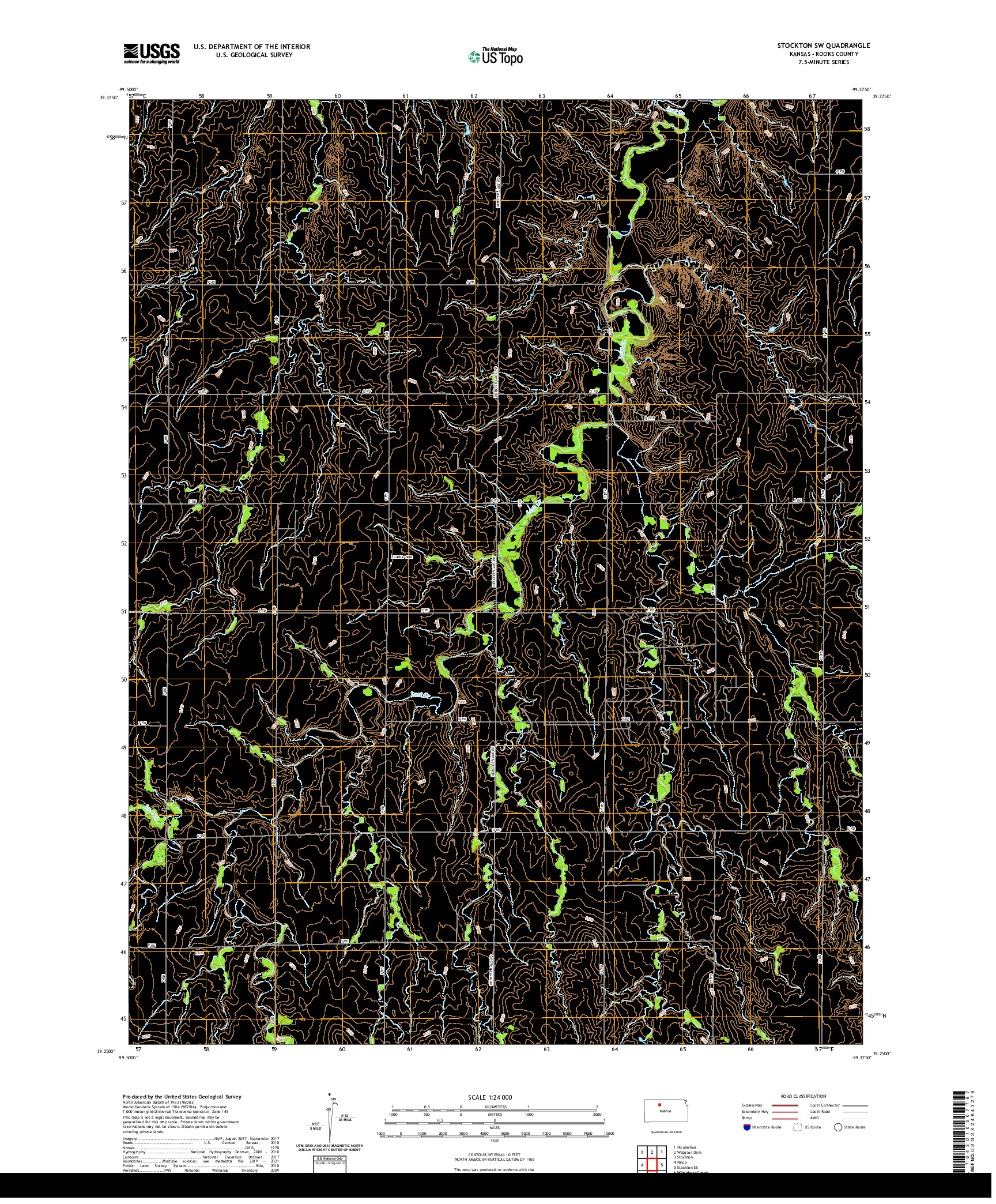 US TOPO 7.5-MINUTE MAP FOR STOCKTON SW, KS