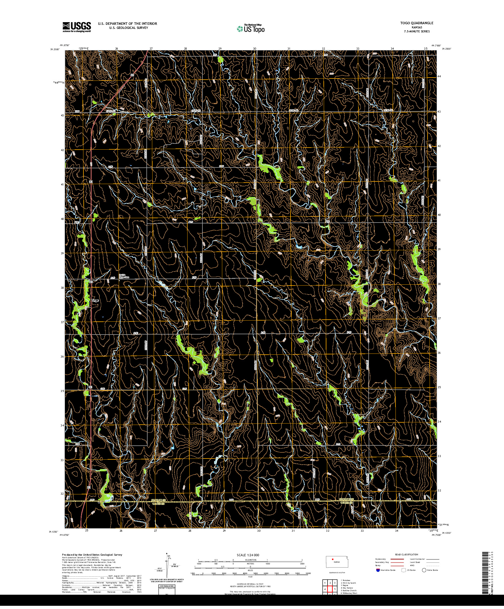 US TOPO 7.5-MINUTE MAP FOR TOGO, KS