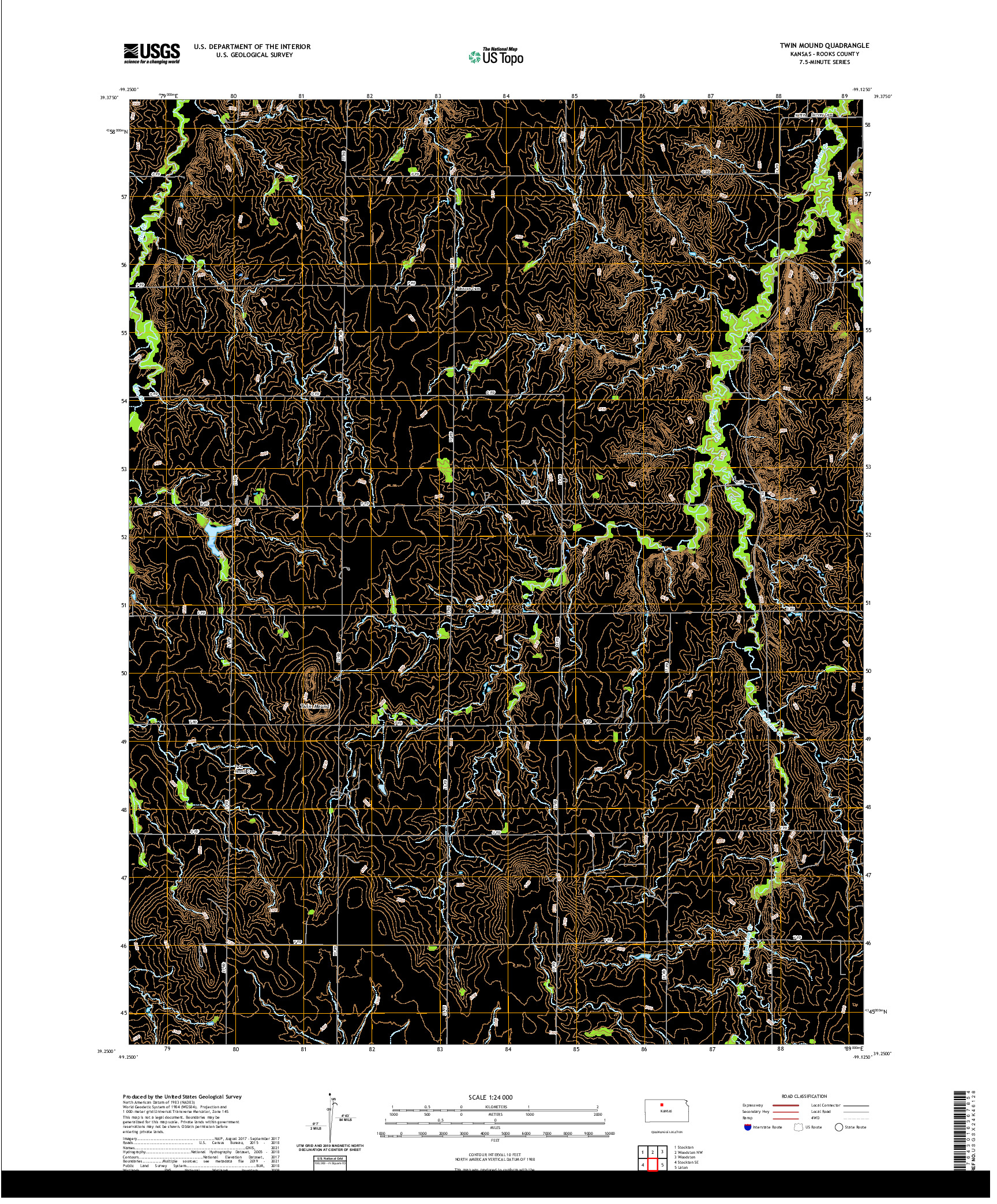 US TOPO 7.5-MINUTE MAP FOR TWIN MOUND, KS