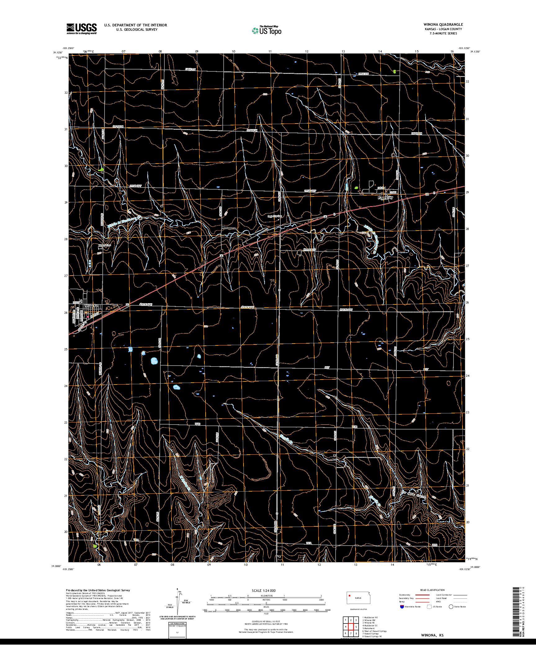 US TOPO 7.5-MINUTE MAP FOR WINONA, KS