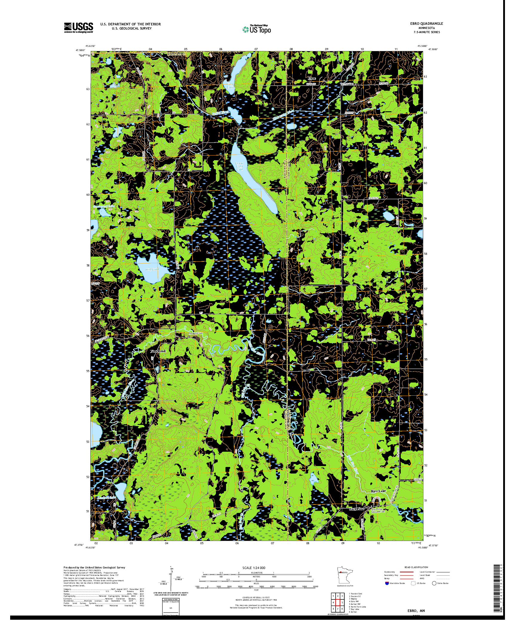 US TOPO 7.5-MINUTE MAP FOR EBRO, MN