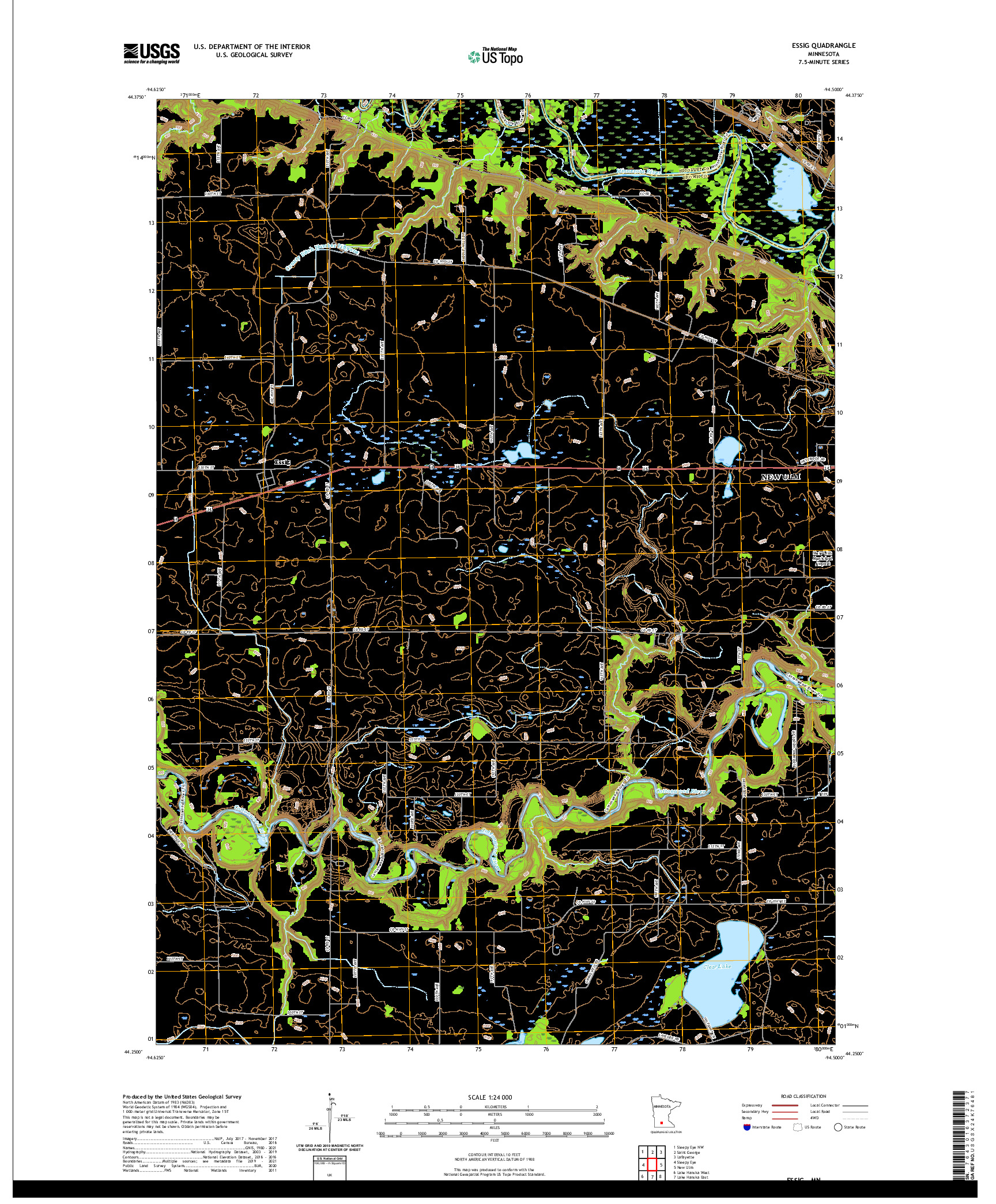 US TOPO 7.5-MINUTE MAP FOR ESSIG, MN