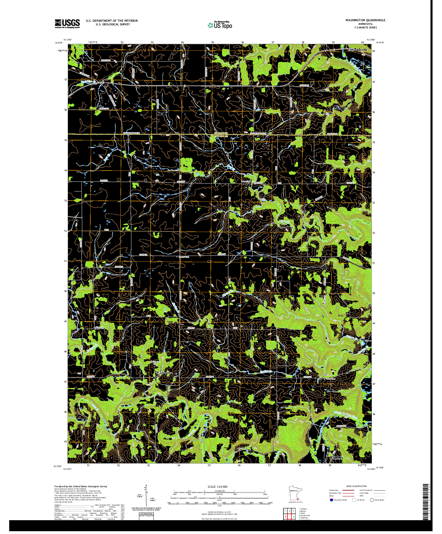 US TOPO 7.5-MINUTE MAP FOR WASHINGTON, MN