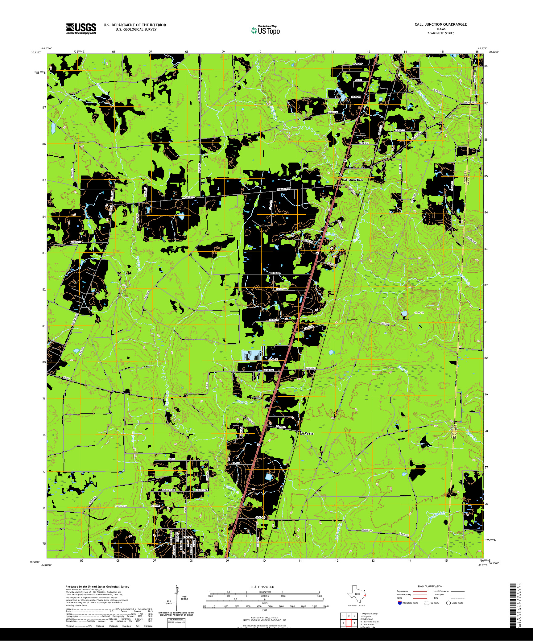 US TOPO 7.5-MINUTE MAP FOR CALL JUNCTION, TX