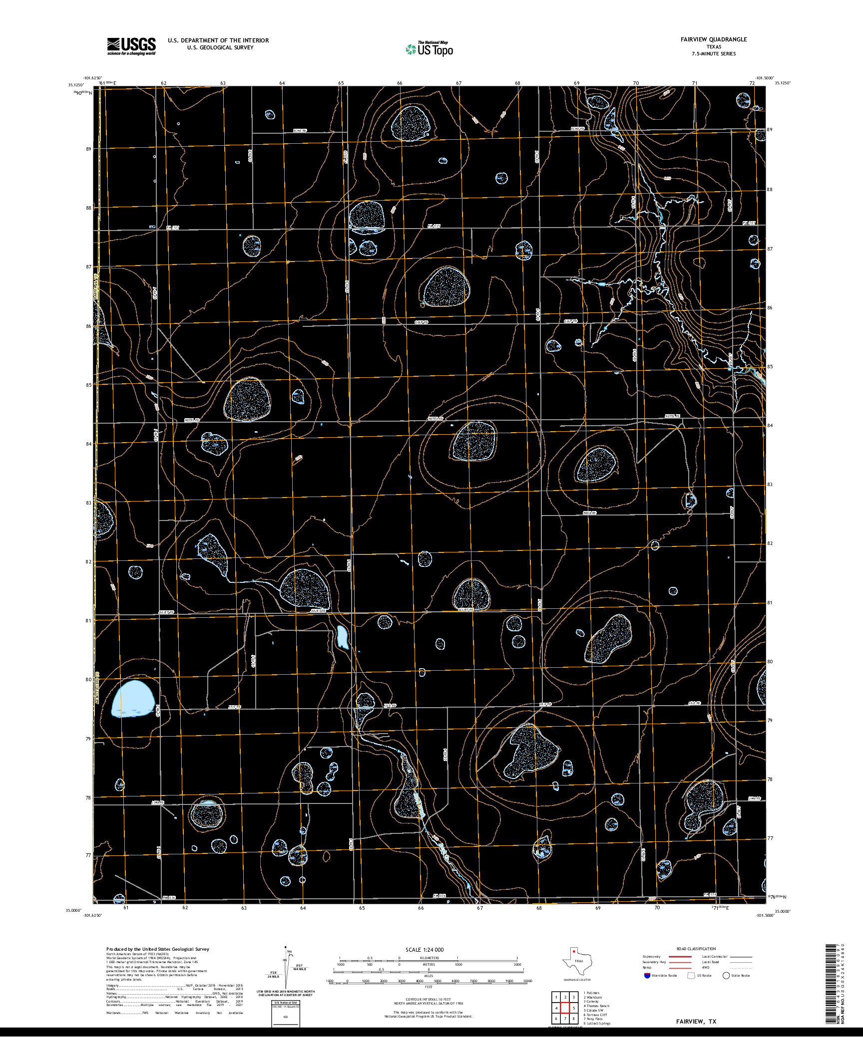 US TOPO 7.5-MINUTE MAP FOR FAIRVIEW, TX