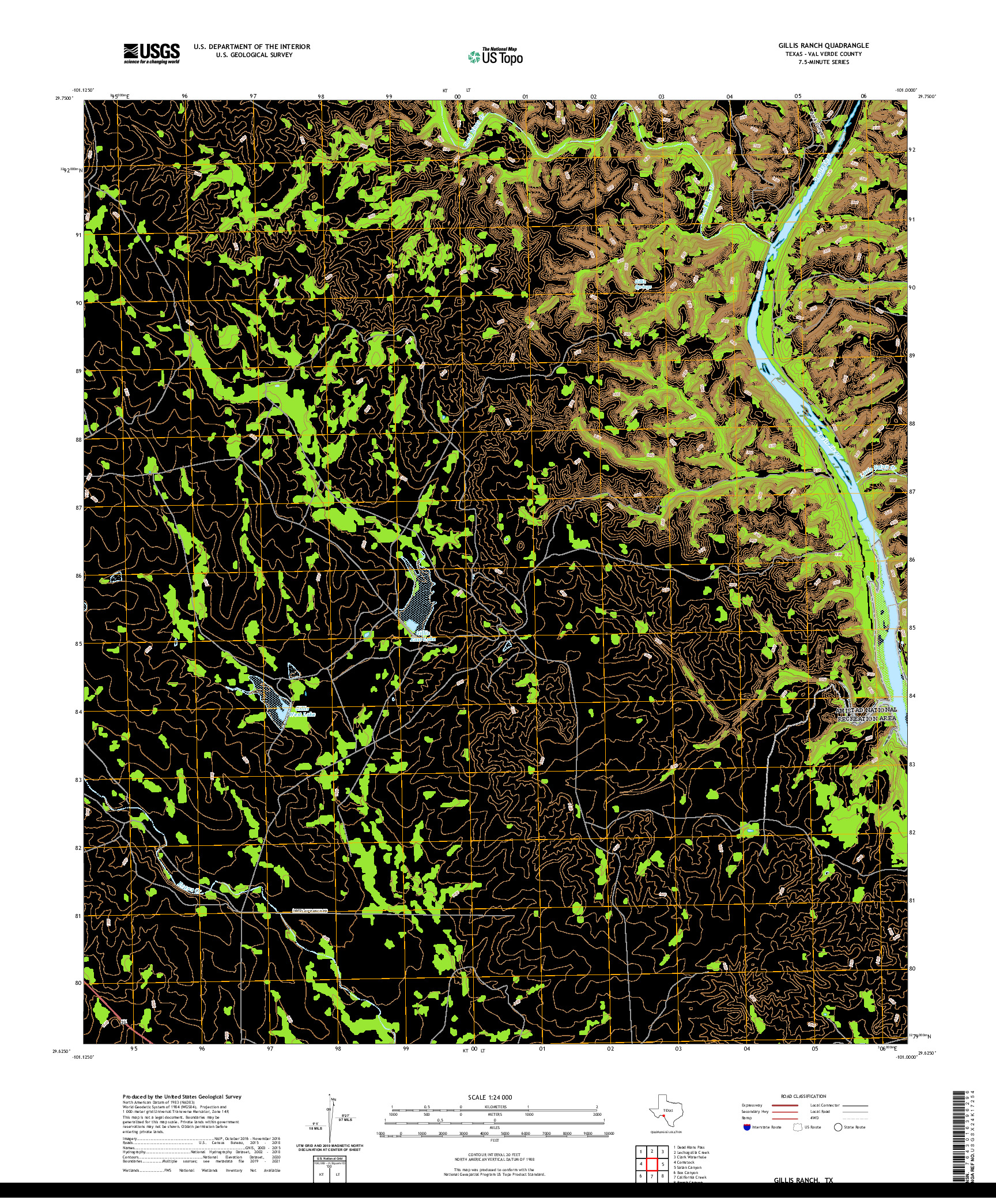 US TOPO 7.5-MINUTE MAP FOR GILLIS RANCH, TX