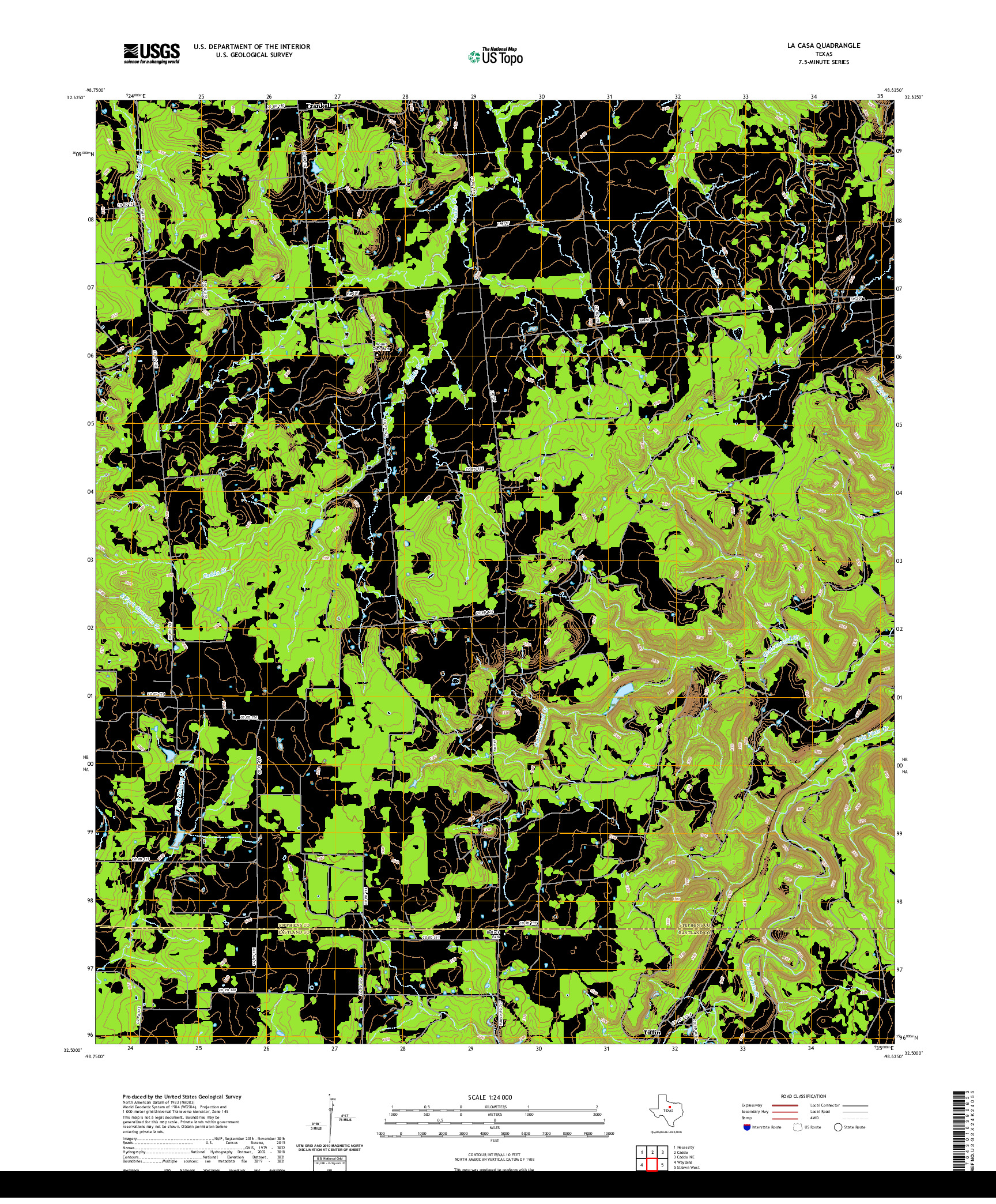 US TOPO 7.5-MINUTE MAP FOR LA CASA, TX