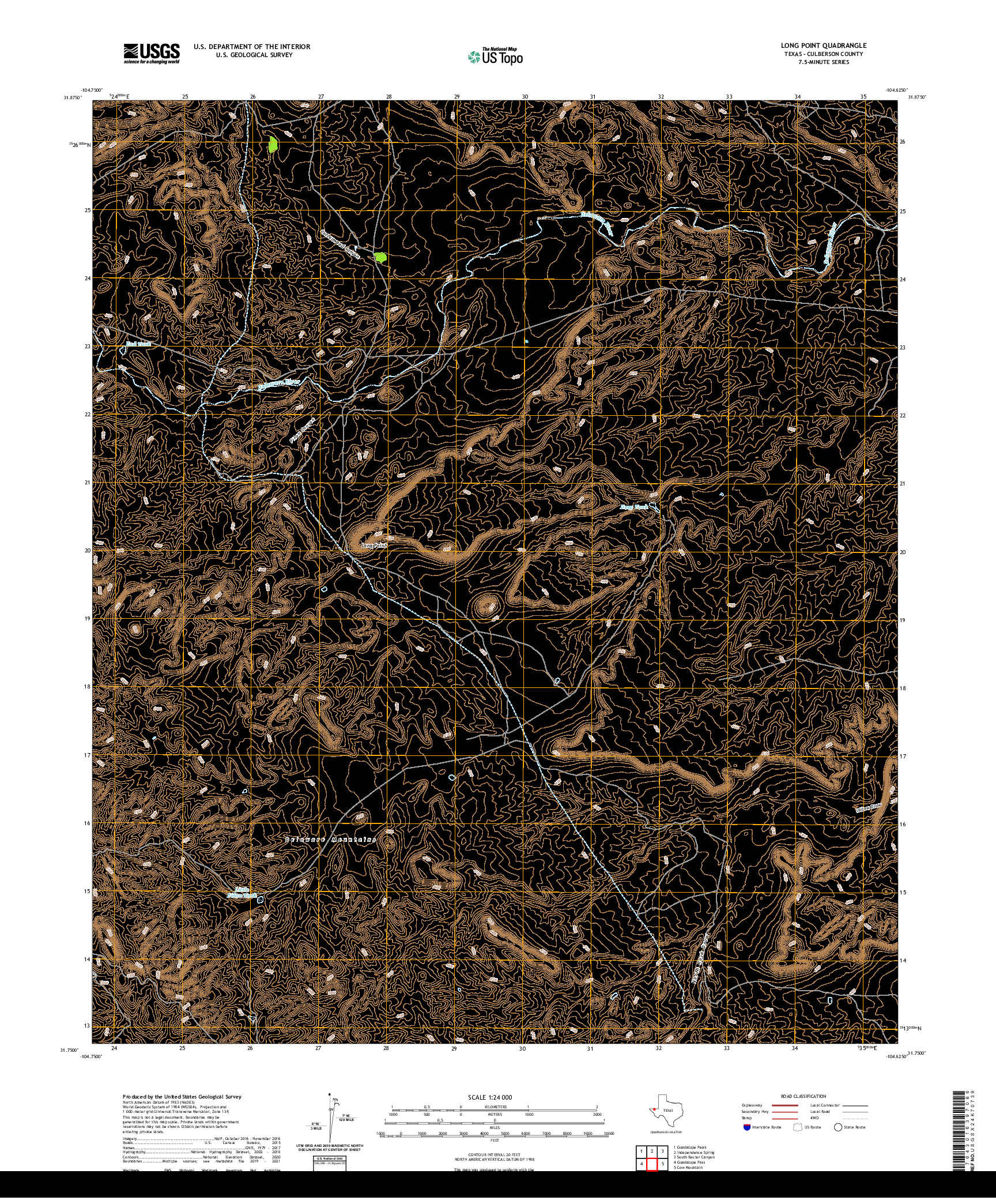 US TOPO 7.5-MINUTE MAP FOR LONG POINT, TX