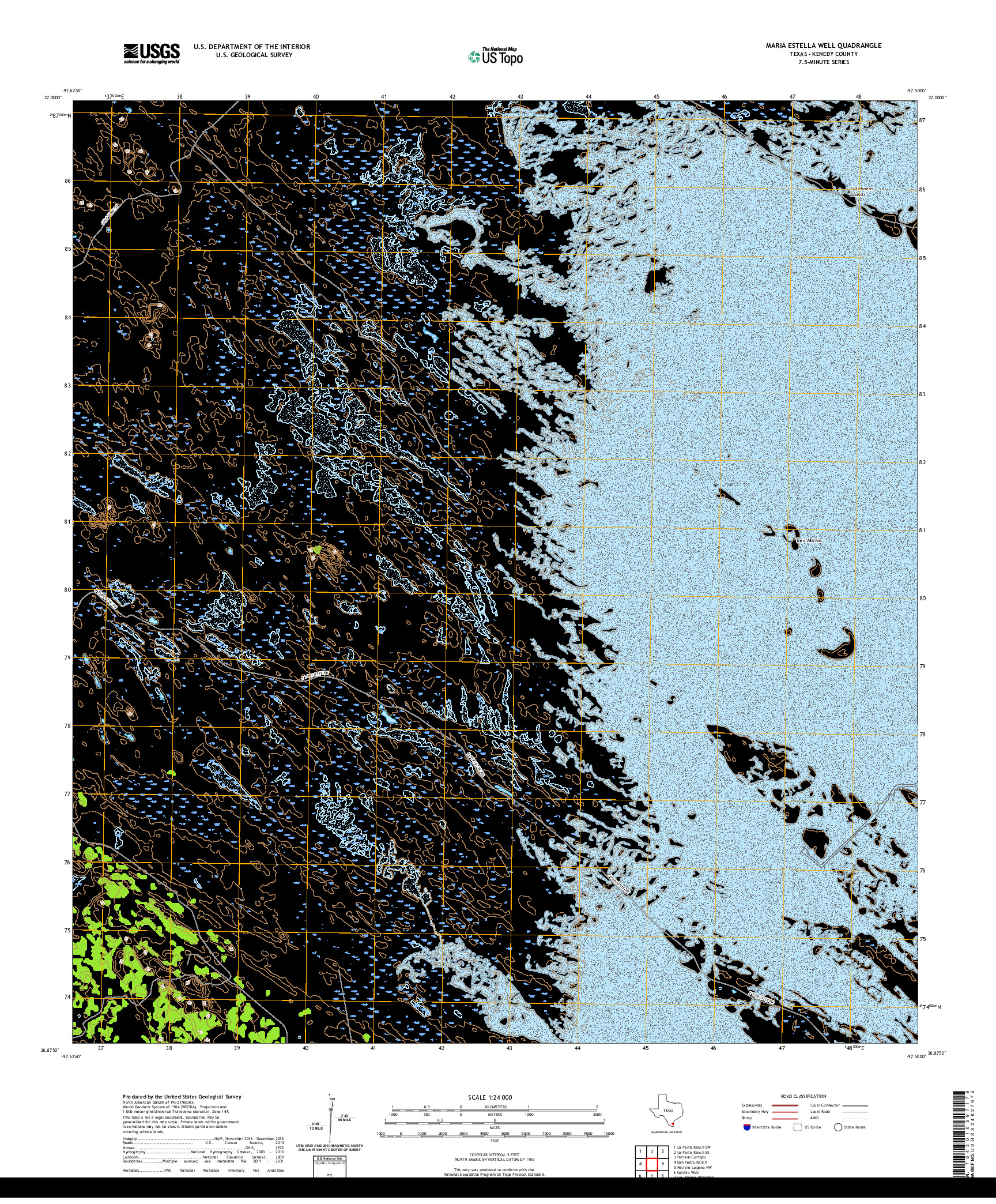 US TOPO 7.5-MINUTE MAP FOR MARIA ESTELLA WELL, TX